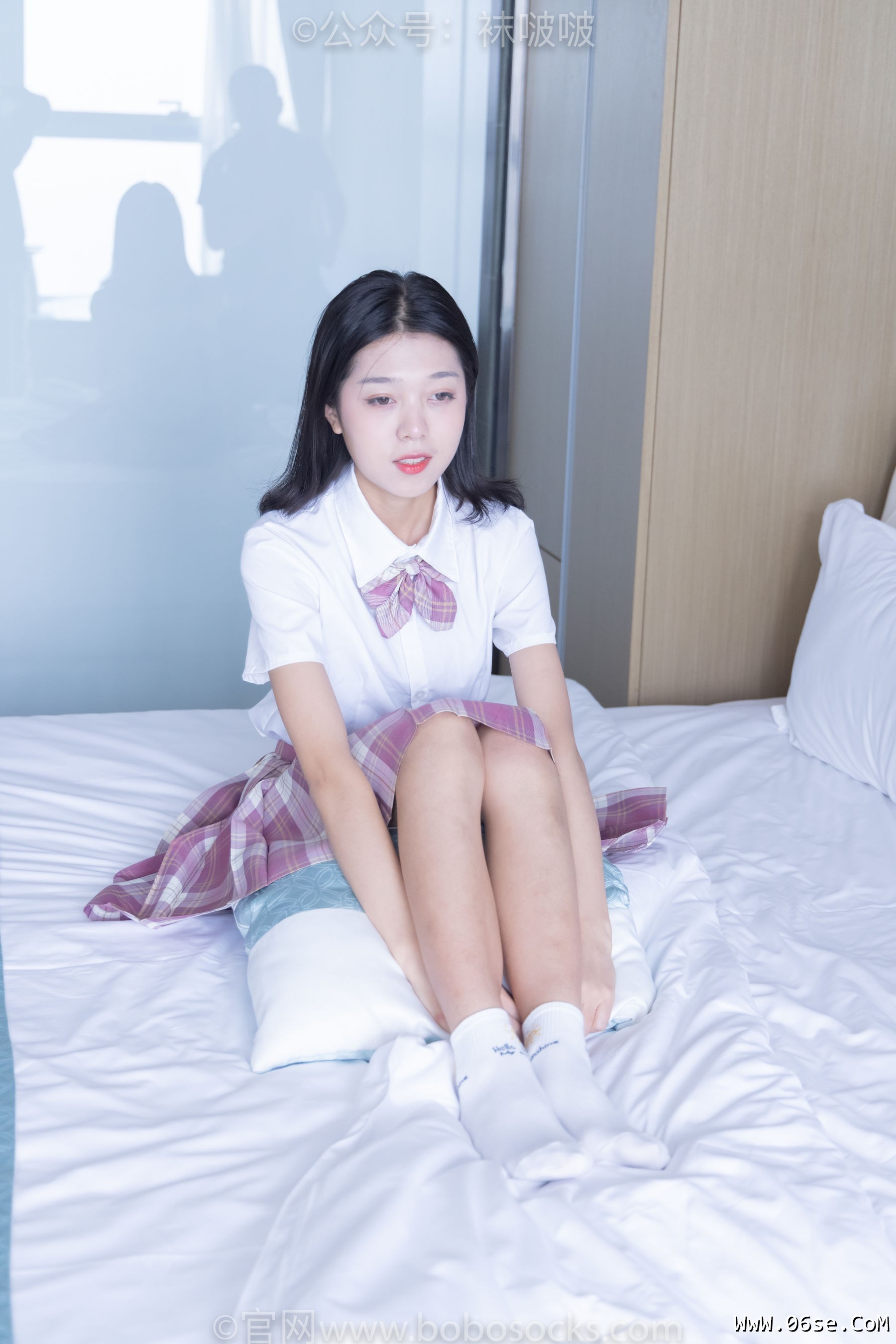 图片[57]-BoBoSocks袜啵啵 No.052 瑶瑶-JK制服、帆布鞋、白棉袜、裸足[133P]-六色网