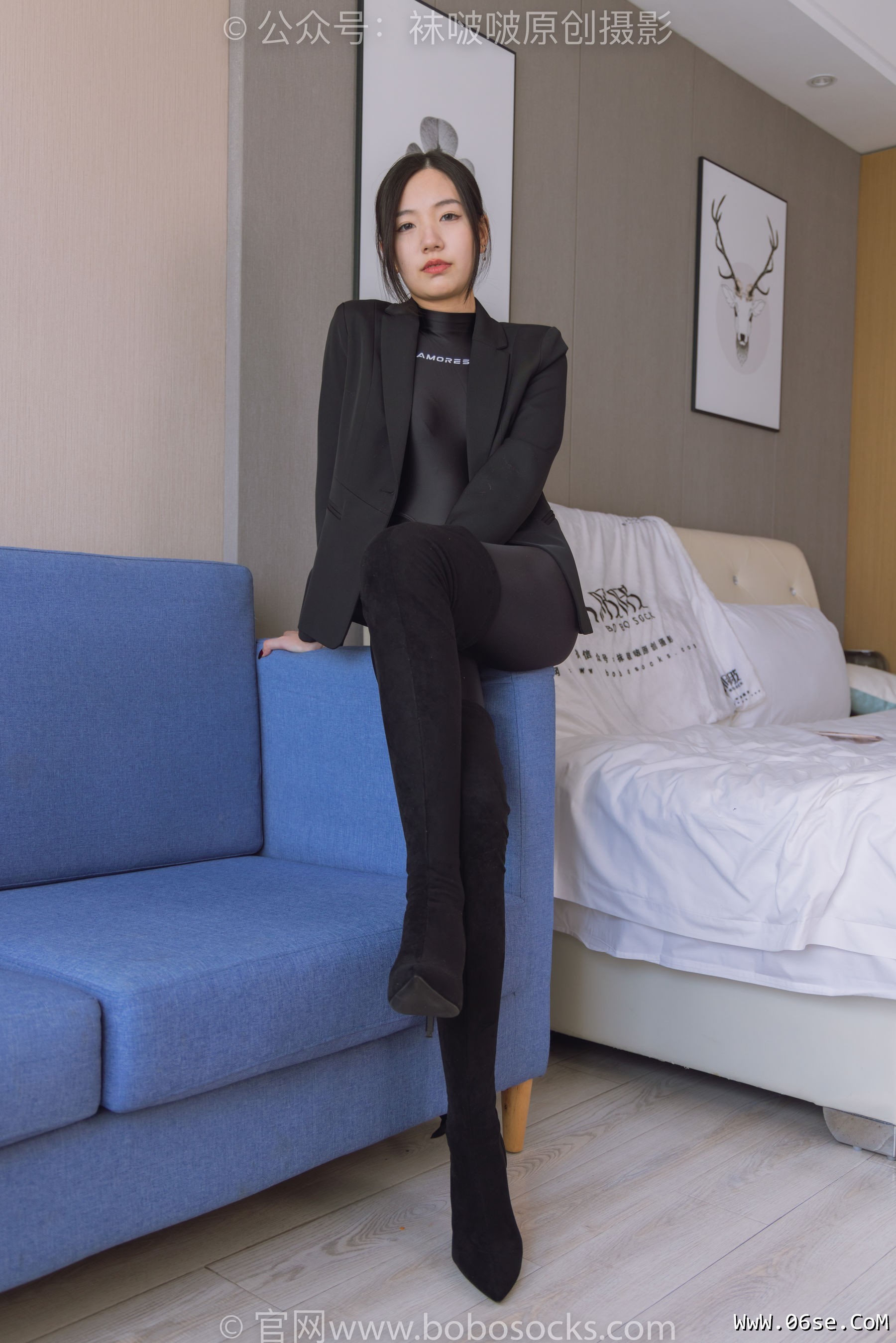 图片[64]-BoBoSocks袜啵啵 No.188 小甜豆-连体泳衣、高跟长靴、短肉丝、裸足[147P]-六色网