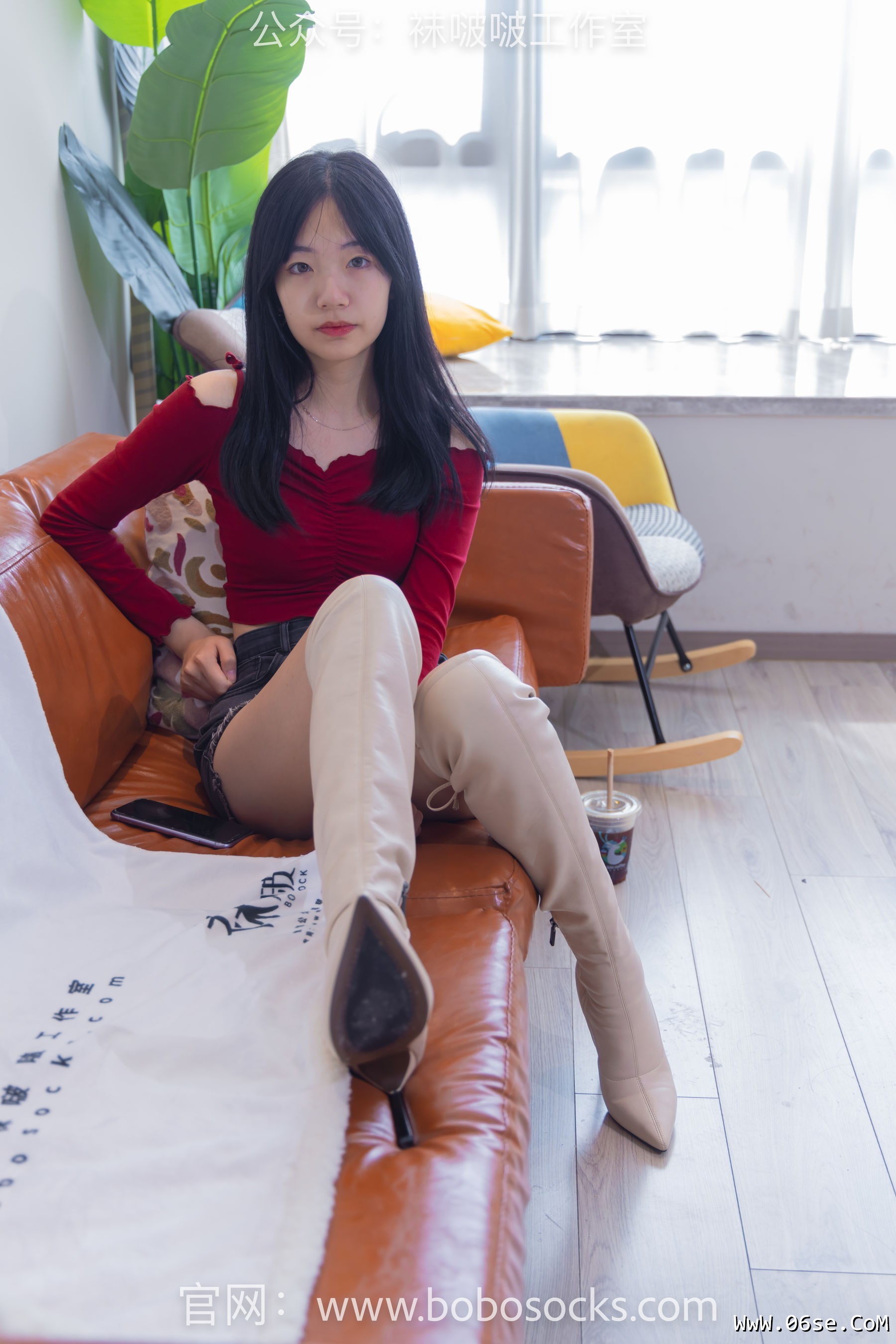 图片[108]-BoBoSocks袜啵啵 No.120 小甜豆-高跟长靴、白棉袜、裸足[170P]-六色网