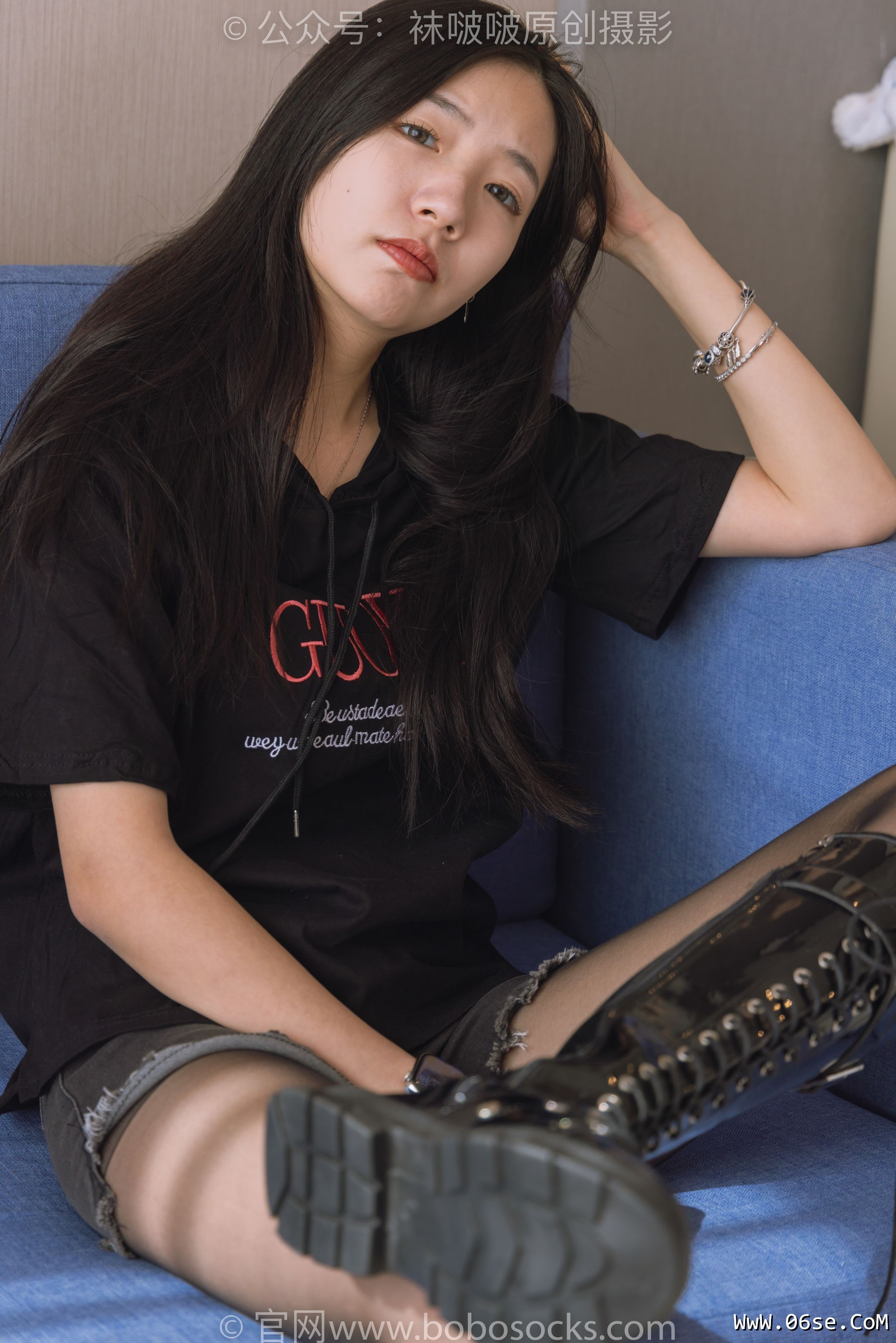 图片[75]-BoBoSocks袜啵啵 No.203 三双靴子、黑丝、网袜[144P]-六色网