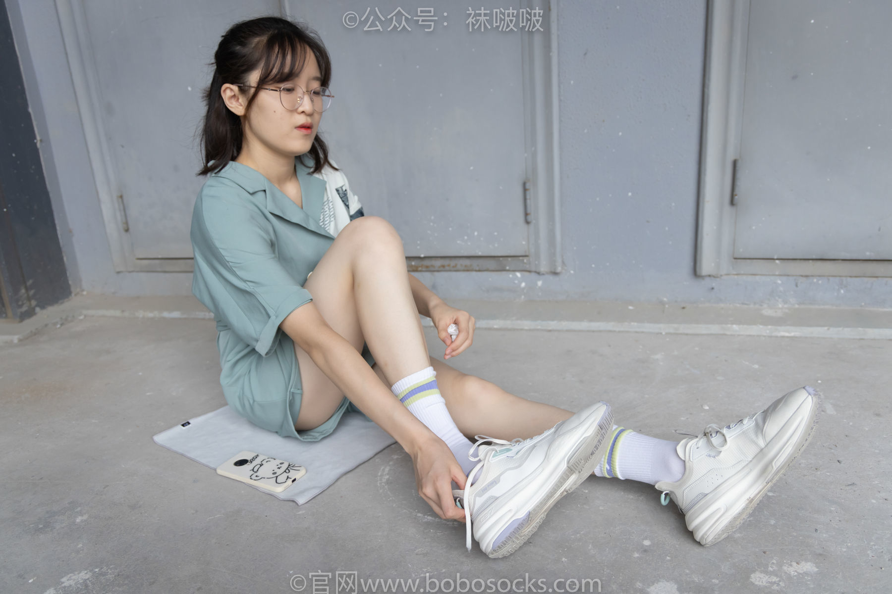 图片[43]-BoBoSocks袜啵啵 No.025 熊熊-安踏运动鞋、白色棉袜、裸足[146P]-六色网
