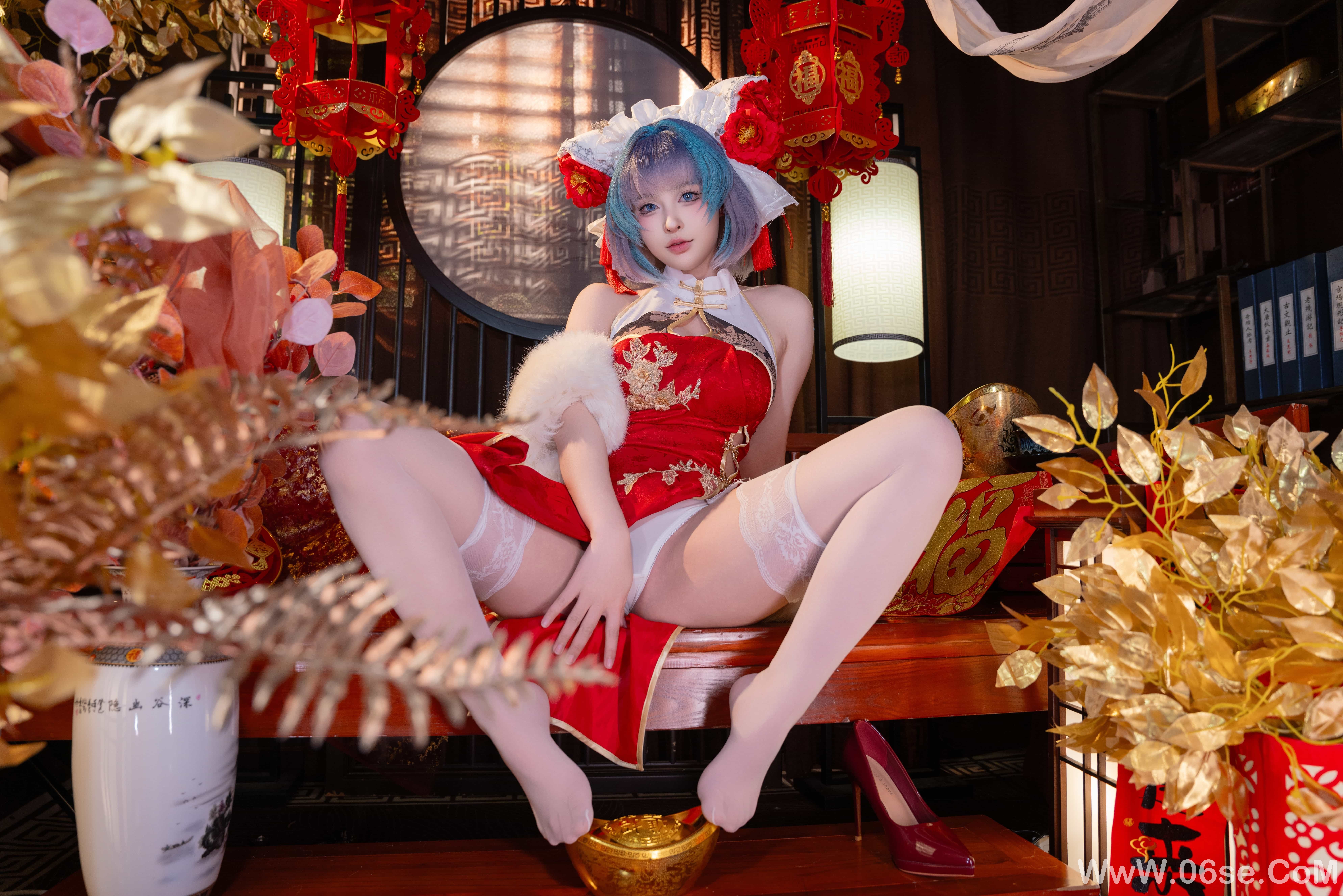 图片[14]-清水由乃 – 碧蓝航线 柴郡 新春旗袍[71P]-六色网