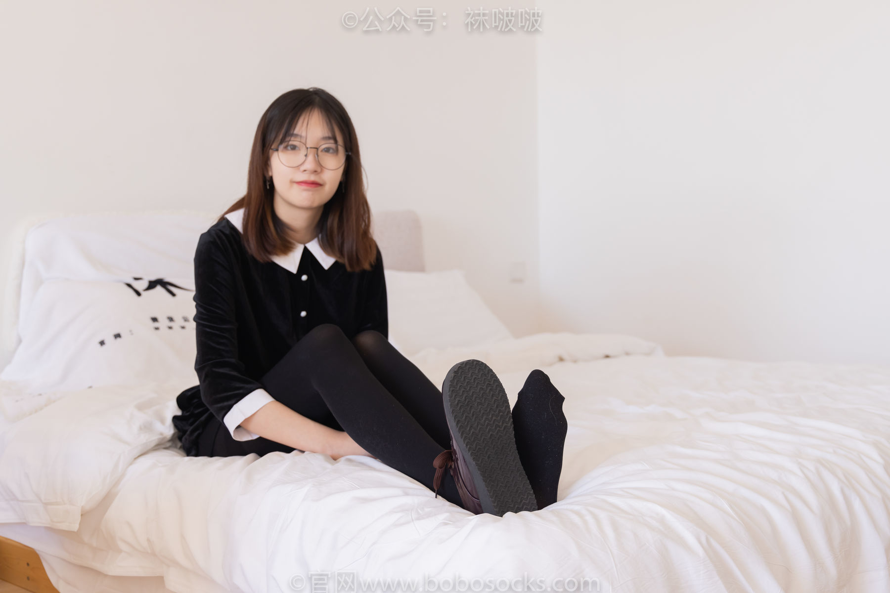 图片[26]-BoBoSocks袜啵啵 No.053 小甜豆-皮鞋、厚黑丝、黑色蕾丝船袜[140P]-六色网