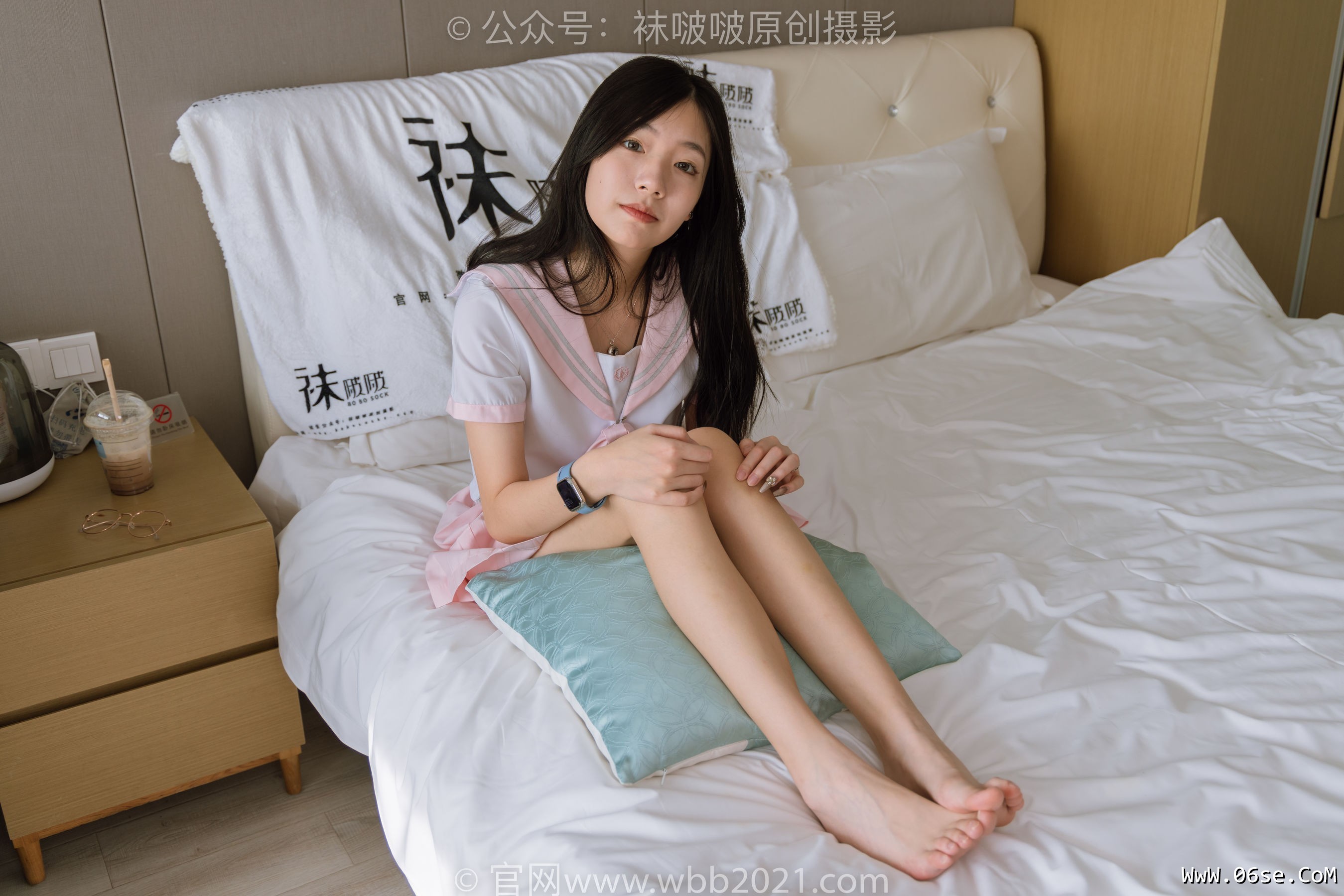 图片[157]-BoBoSocks袜啵啵 No.348 小甜豆 -两双高跟鞋、厚白丝大腿袜、裸足[170P]-六色网