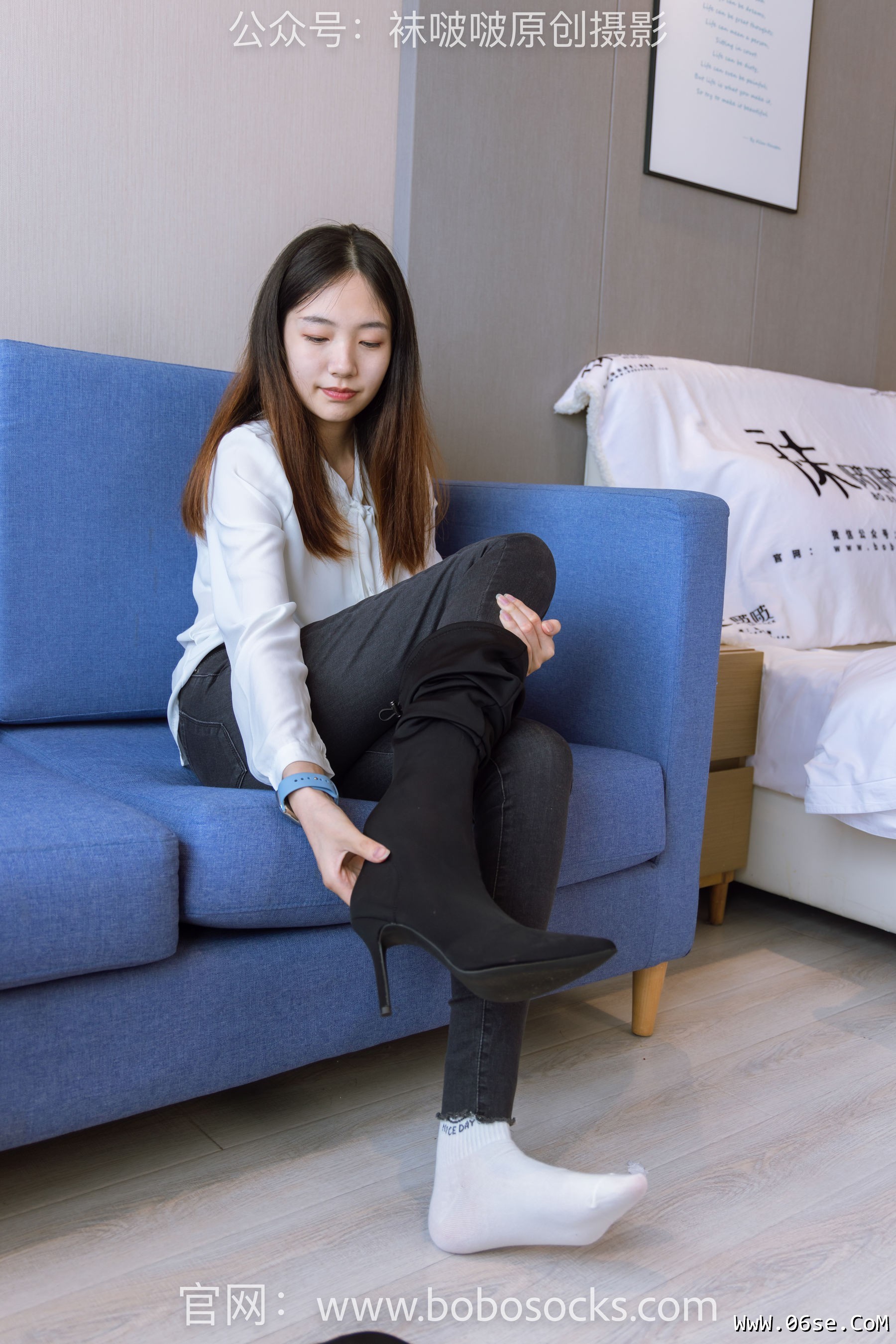 图片[86]-BoBoSocks袜啵啵 No.158 小甜豆-高跟长靴、白棉袜、裸足[136P]-六色网