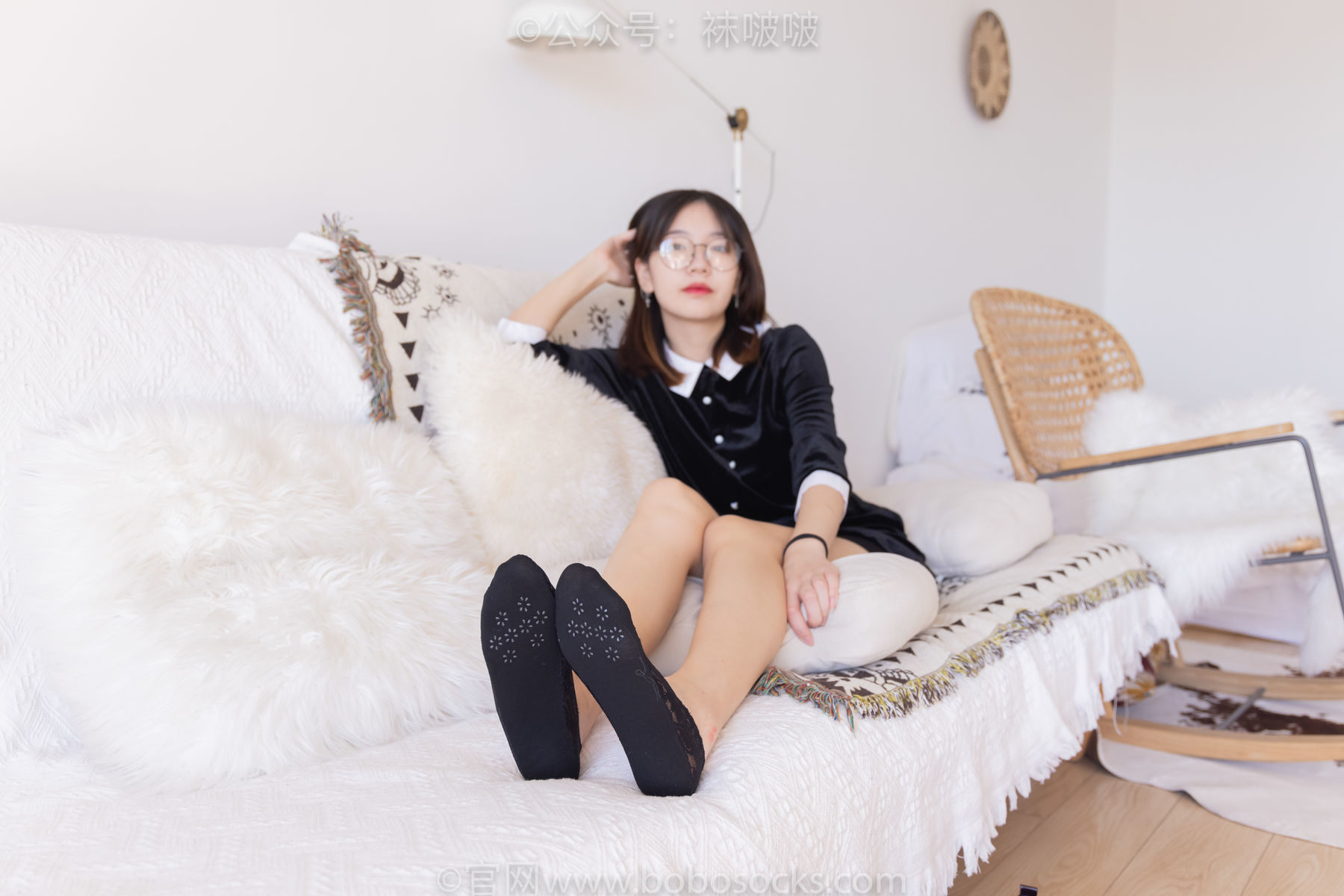 图片[102]-BoBoSocks袜啵啵 No.053 小甜豆-皮鞋、厚黑丝、黑色蕾丝船袜[140P]-六色网