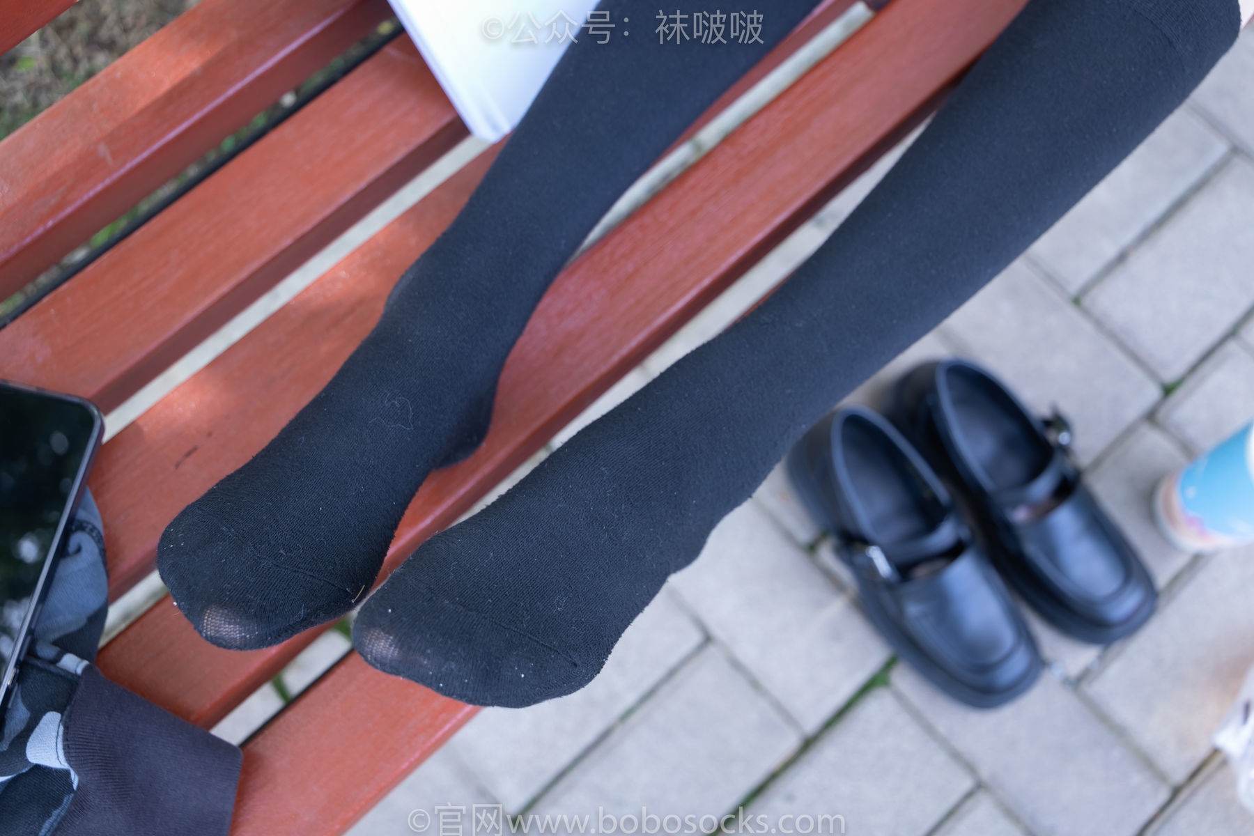 图片[86]-BoBoSocks袜啵啵 No.007 稚予-JK制服、皮鞋、黑色中筒棉袜、肉丝[143P]-六色网