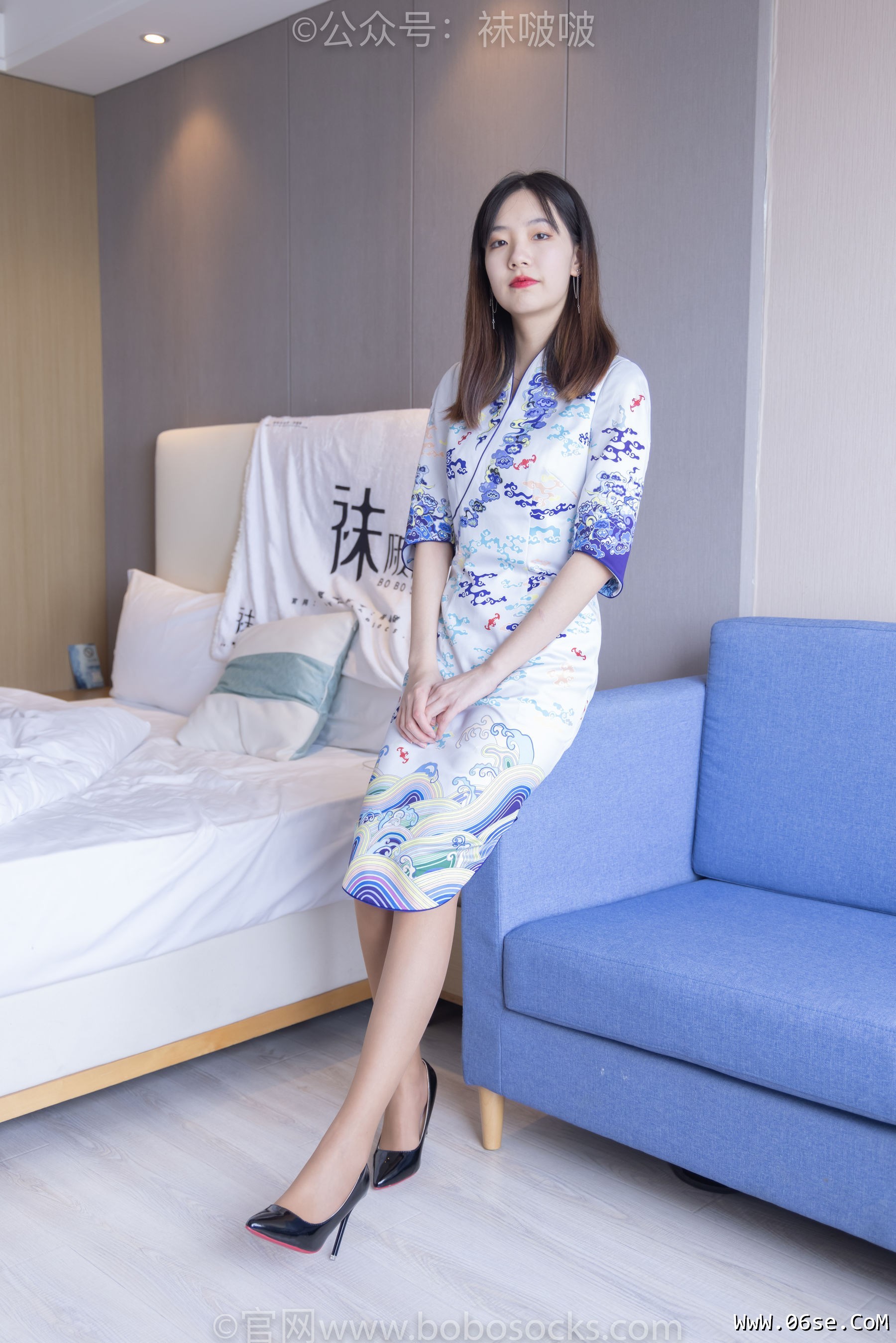 图片[74]-BoBoSocks袜啵啵 No.082 小甜豆-旗袍、皮底鞋、高跟鞋、肉丝、灰丝[140P]-六色网