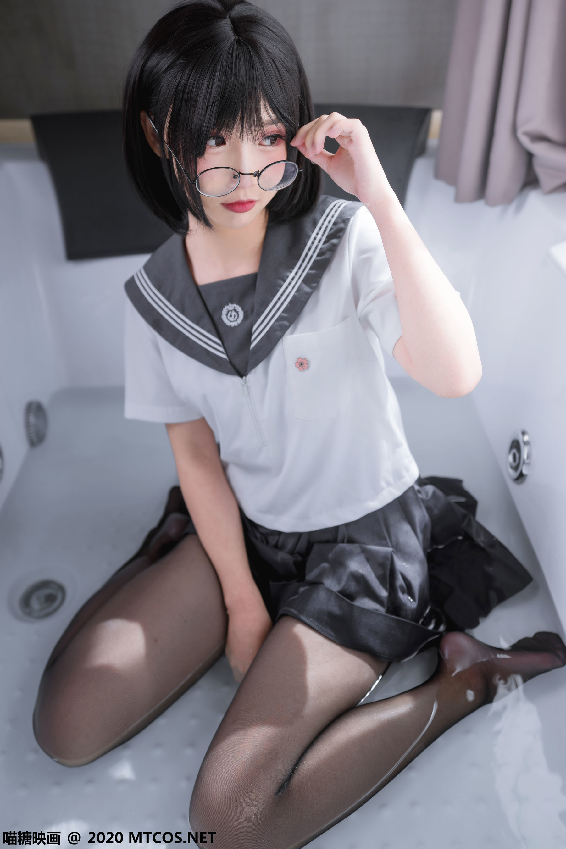 图片[12]-[喵糖映画] JKL.017 黑丝JK制服 [21P]-六色网