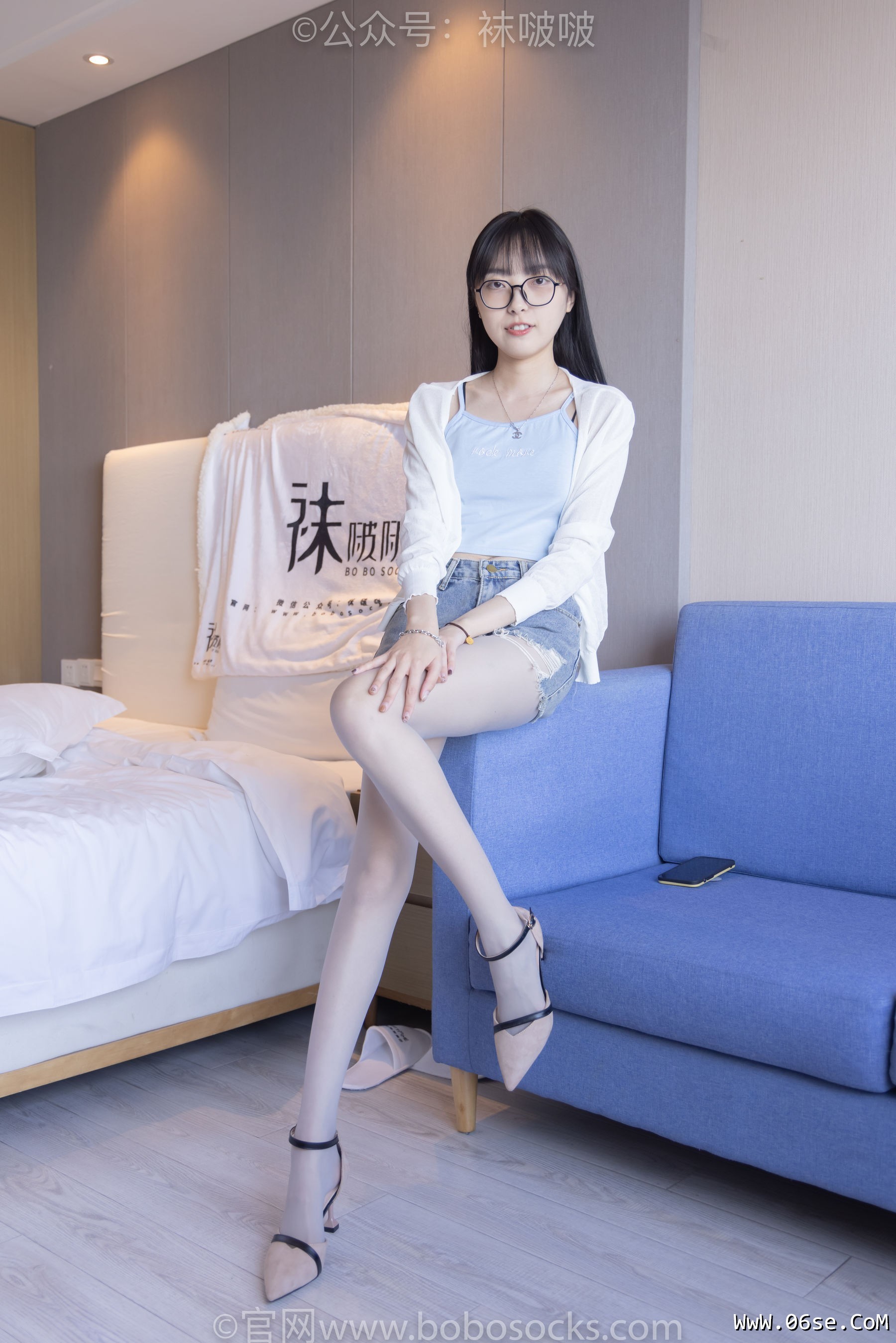 图片[2]-BoBoSocks袜啵啵 No.083 稚予-高跟鞋、凉鞋、白丝、裸足涂白色指甲油剧情[140P]-六色网