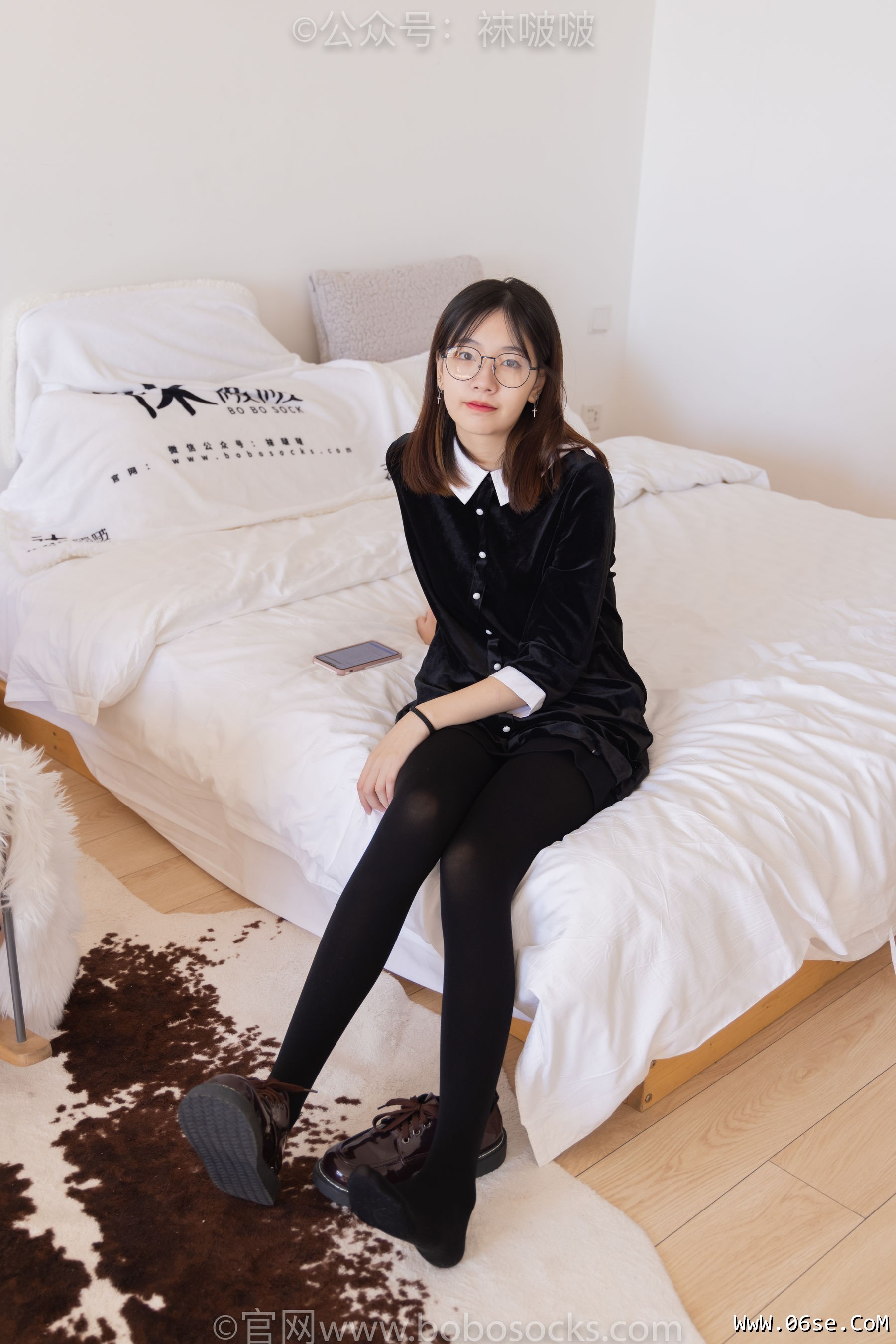 图片[24]-BoBoSocks袜啵啵 No.053 小甜豆-皮鞋、厚黑丝、黑色蕾丝船袜[140P]-六色网