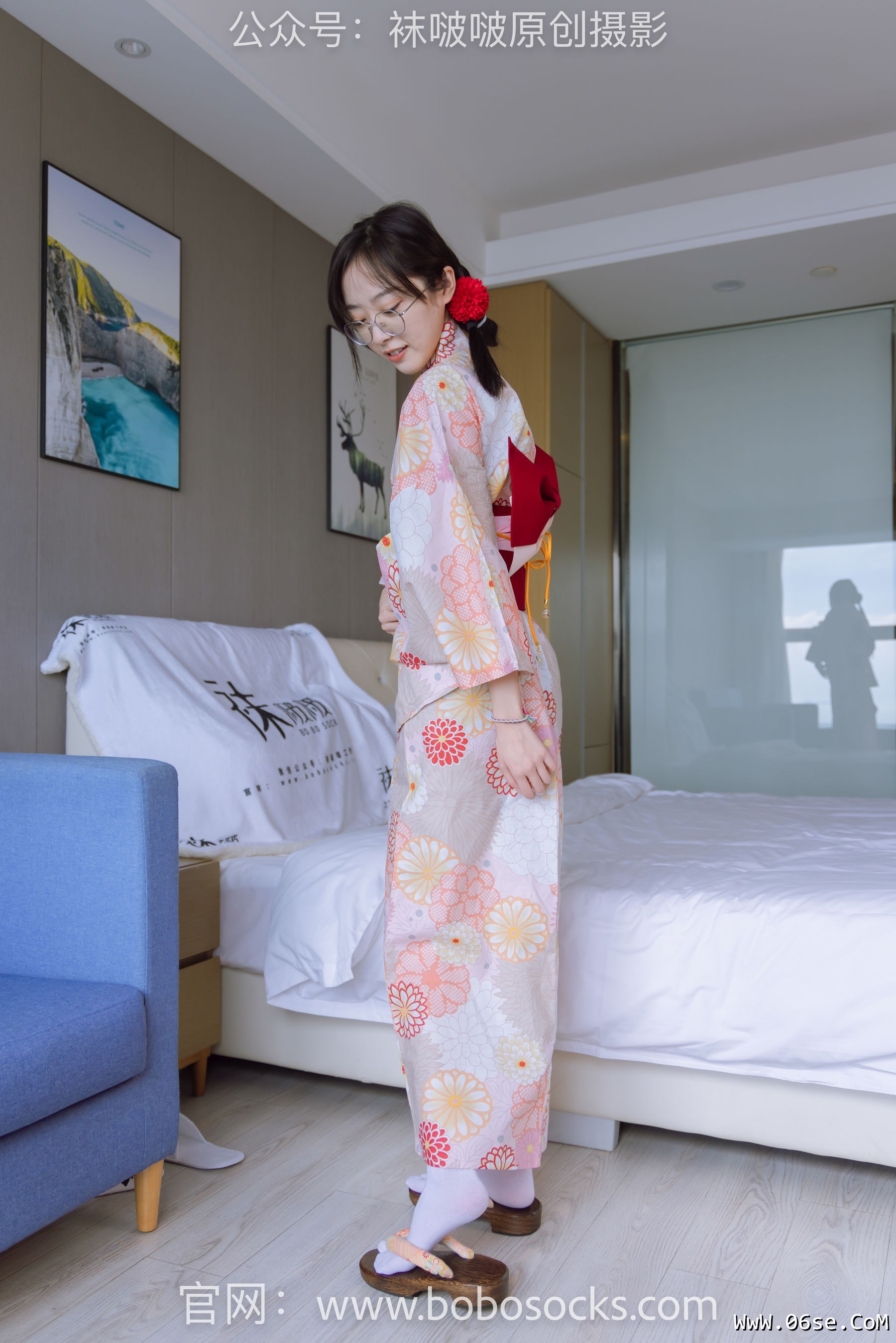 图片[106]-BoBoSocks袜啵啵 No.137 稚予-木屐、分指白棉袜、裸足、和风浴衣[170P]-六色网