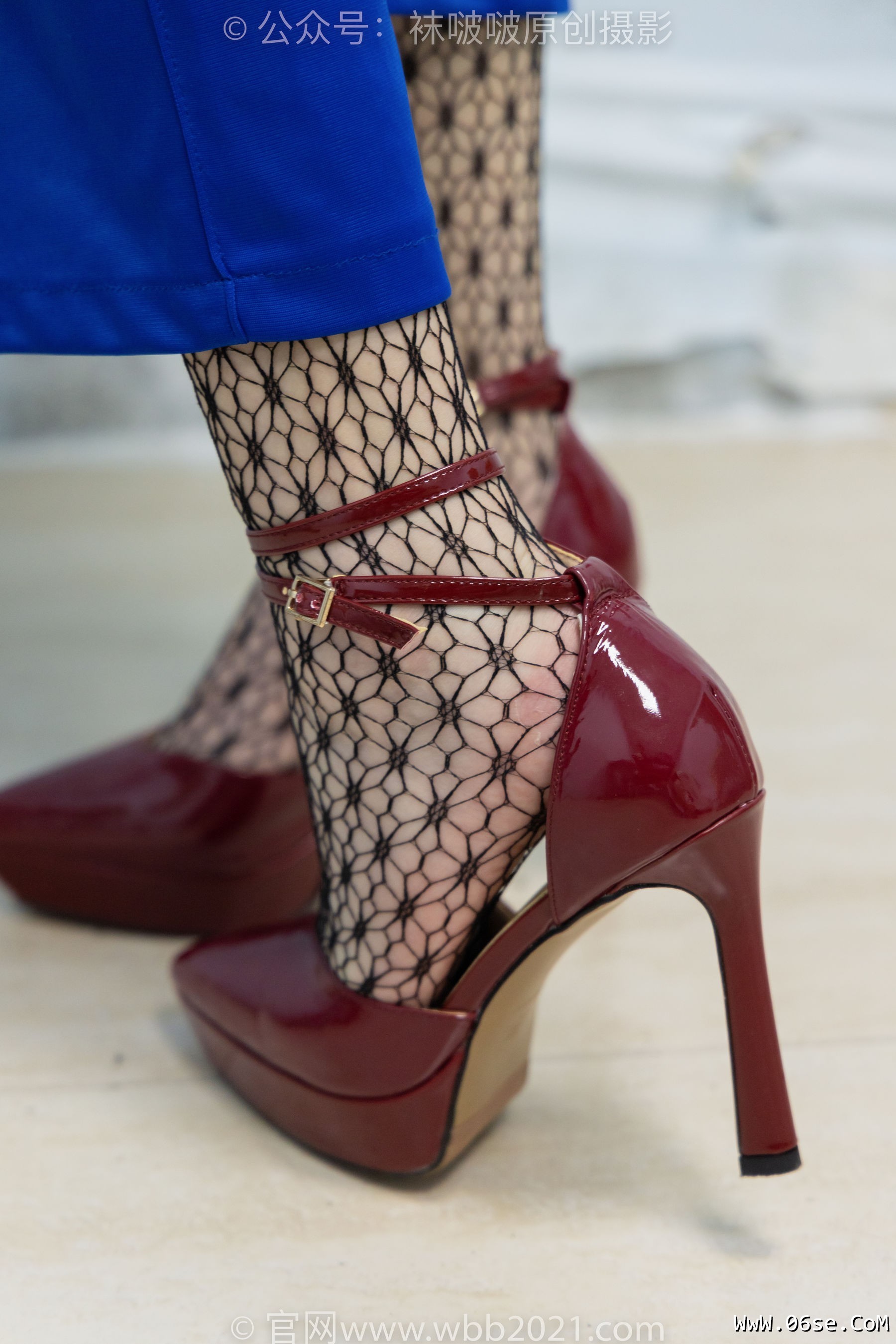 图片[119]-BoBoSocks袜啵啵 No.375 小甜豆 -高跟鞋、黑色蕾丝网袜、校服裤里丝[160P]-六色网
