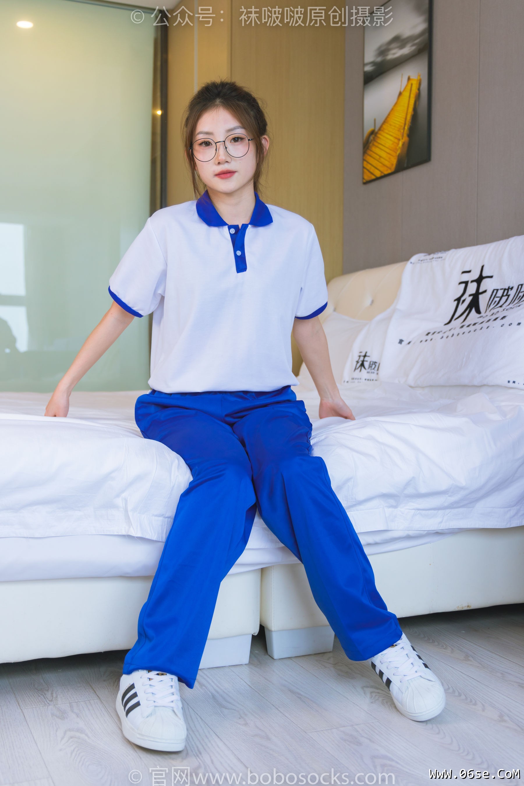 图片[56]-BoBoSocks袜啵啵 No.193 小沫-贝壳头板鞋、白棉袜、肉丝、校服裤里丝[140P]-六色网