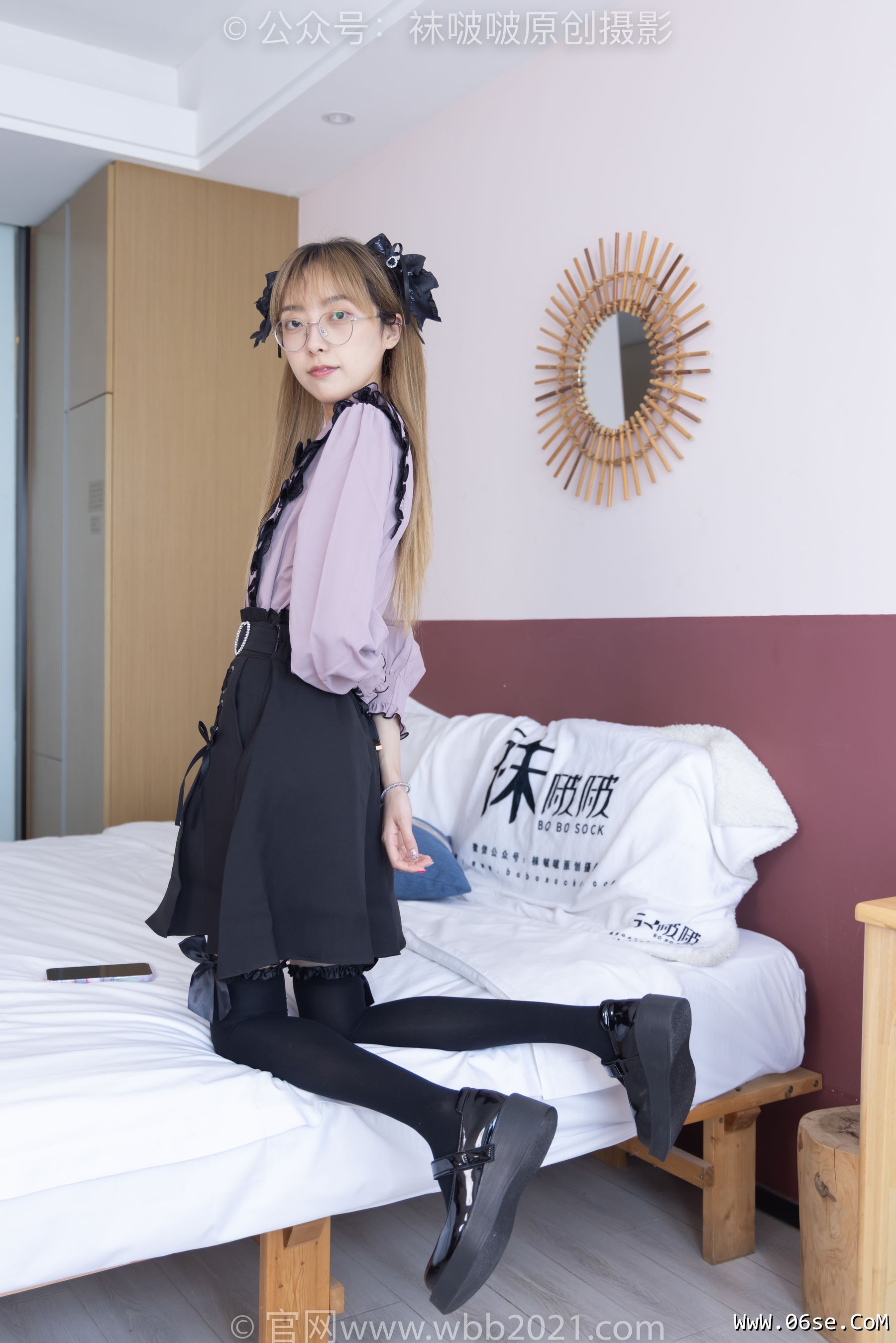 图片[80]-BoBoSocks袜啵啵 No.247 稚予 -皮鞋、黑丝大腿袜、地雷系女友[159P]-六色网