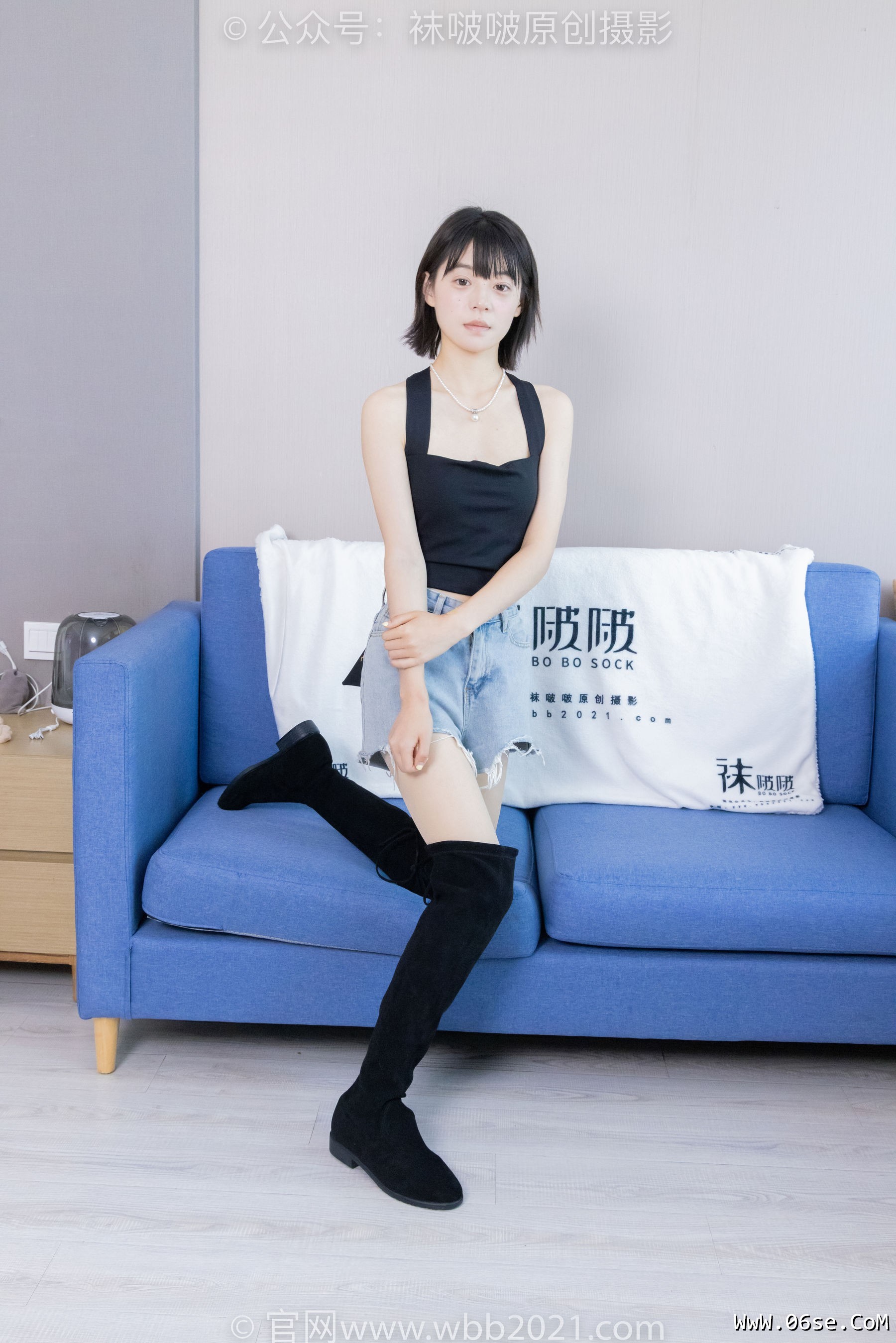 图片[67]-BoBoSocks袜啵啵 No.422 糯米 -长靴、白棉袜、肉丝[140P]-六色网