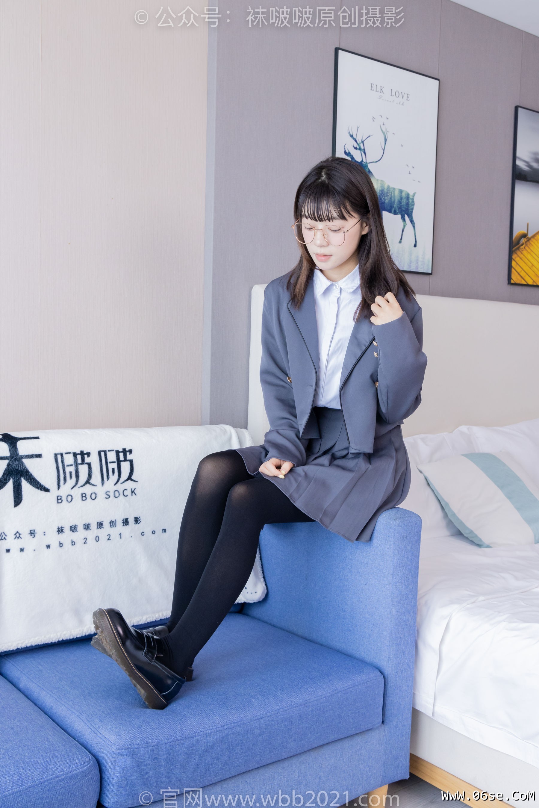 图片[66]-BoBoSocks袜啵啵 No.402 糯米 -皮鞋、厚黑丝、学院jk[140P]-六色网