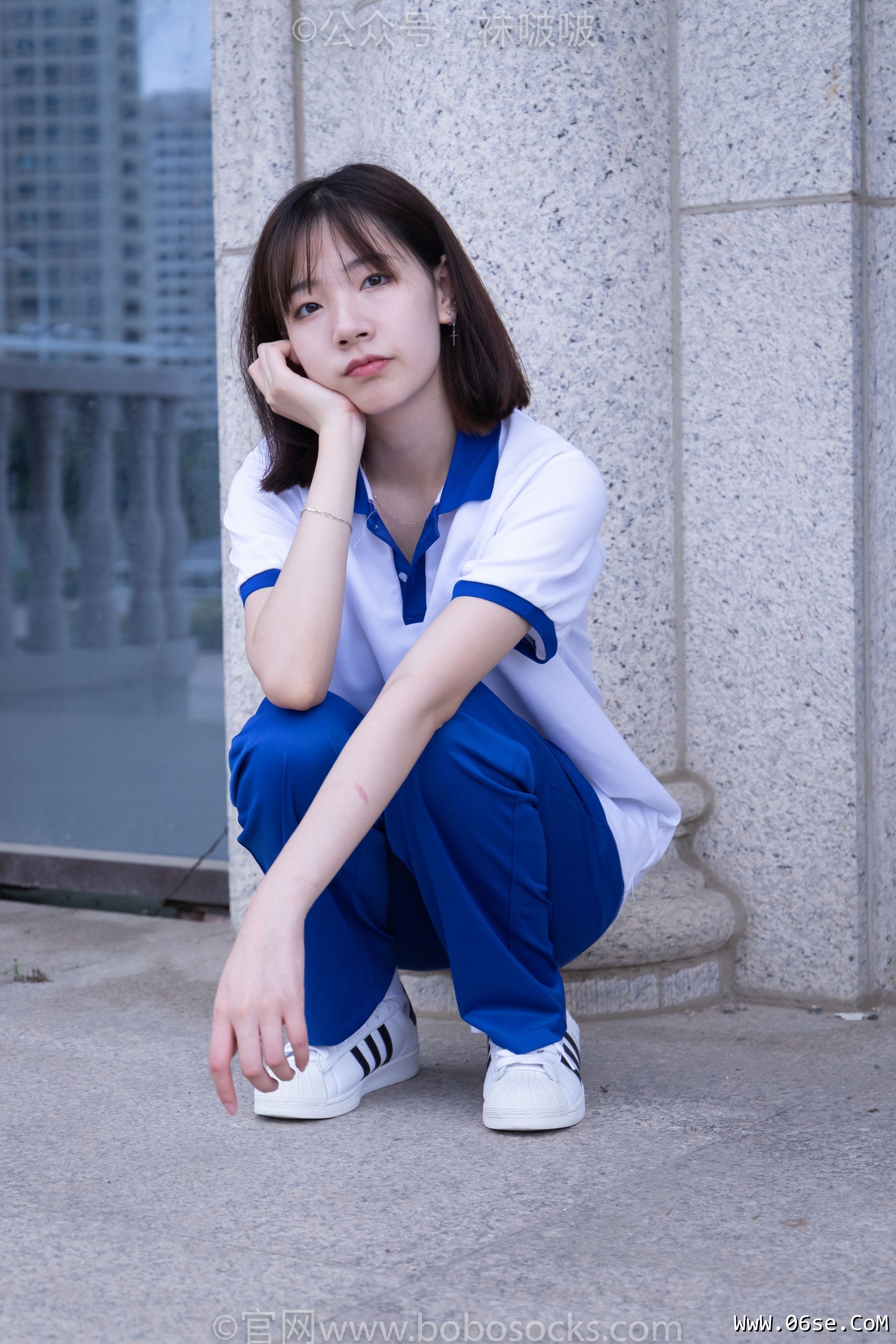 图片[14]-BoBoSocks袜啵啵 No.022 小甜豆-校服、贝壳头、白棉袜、肉丝[140P]-六色网