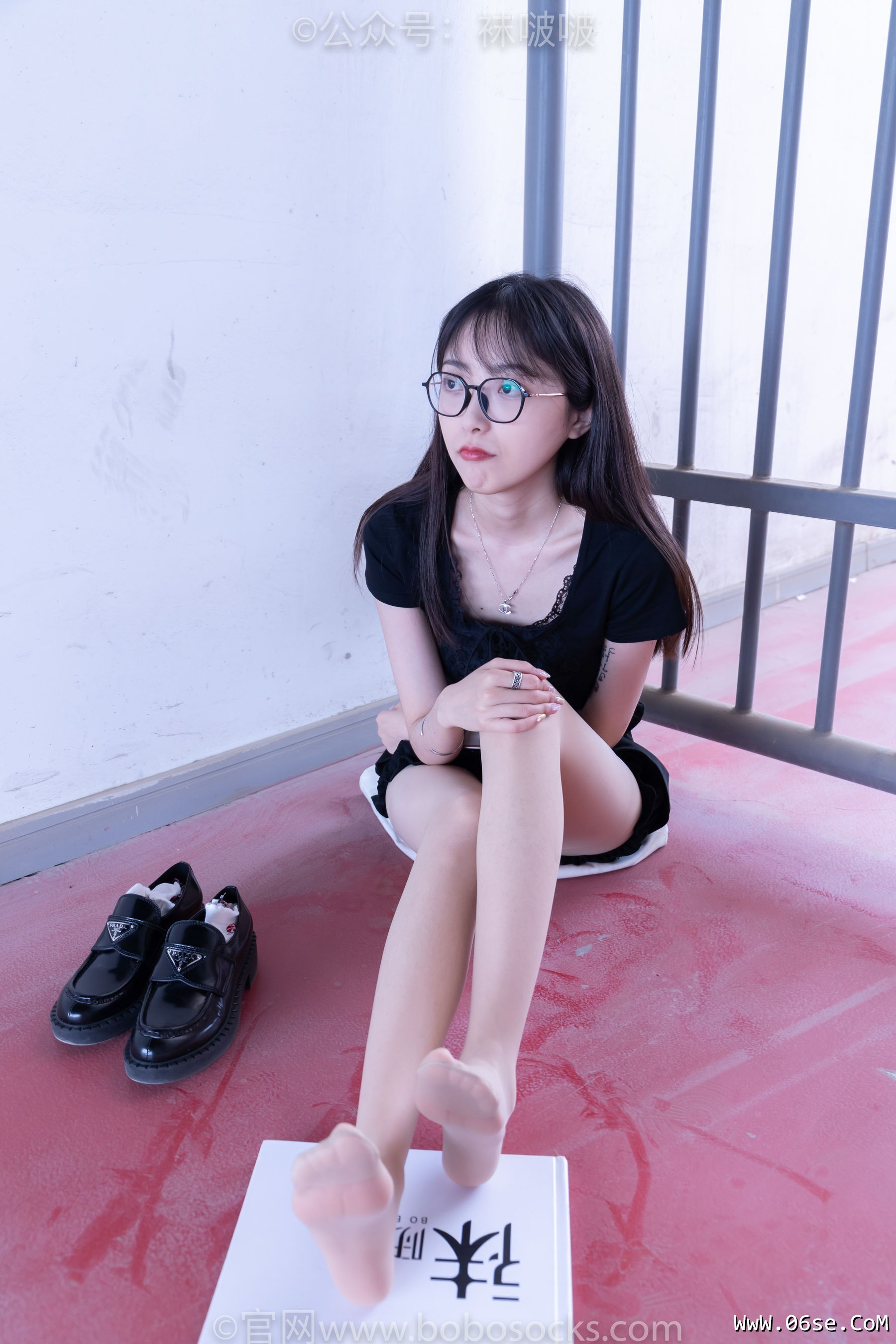 图片[122]-BoBoSocks袜啵啵 No.030 稚予- 皮鞋、短白棉袜、肉丝[141P]-六色网