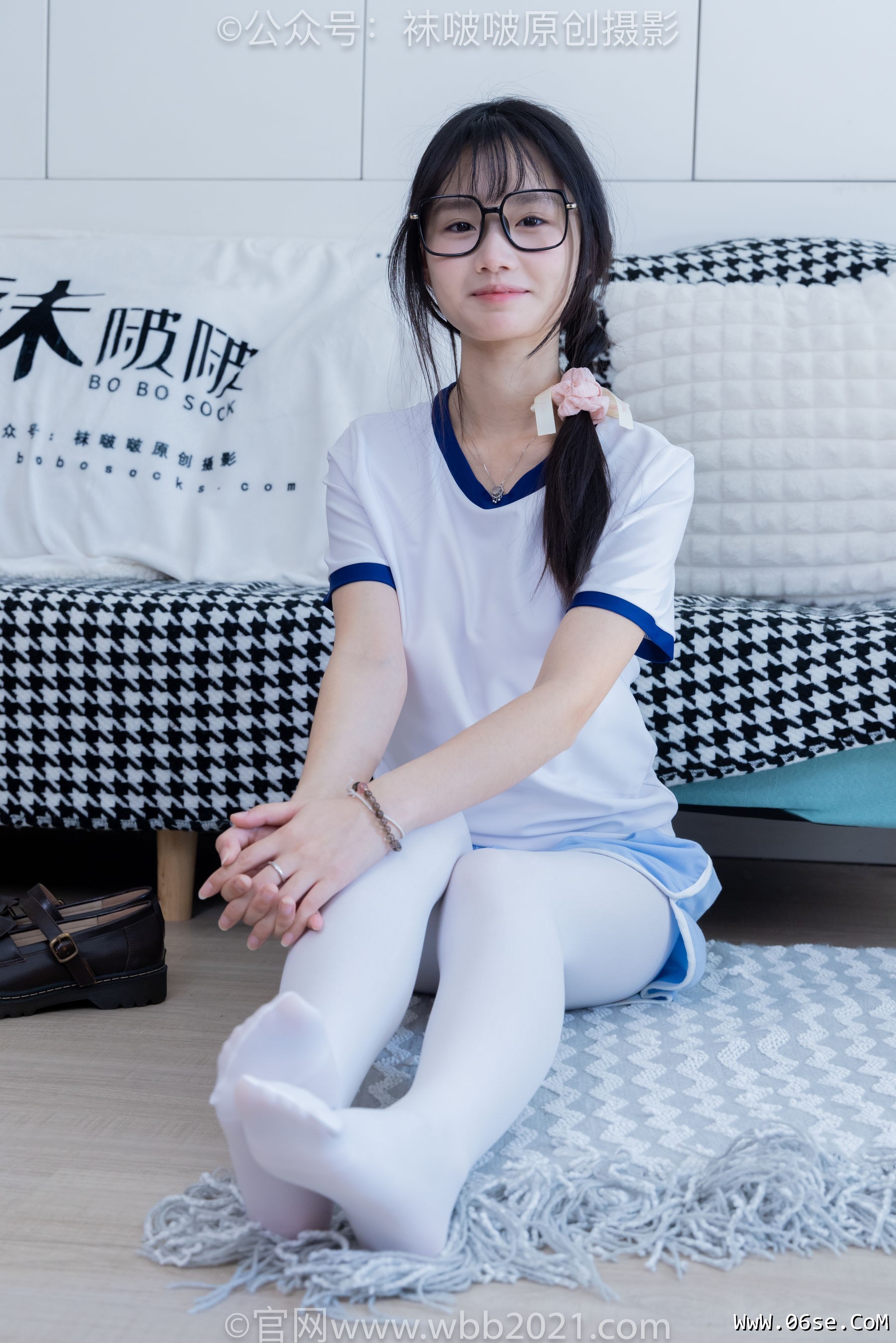 图片[112]-BoBoSocks袜啵啵 No.325 甜甜圈 -皮鞋、厚白丝[145P]-六色网