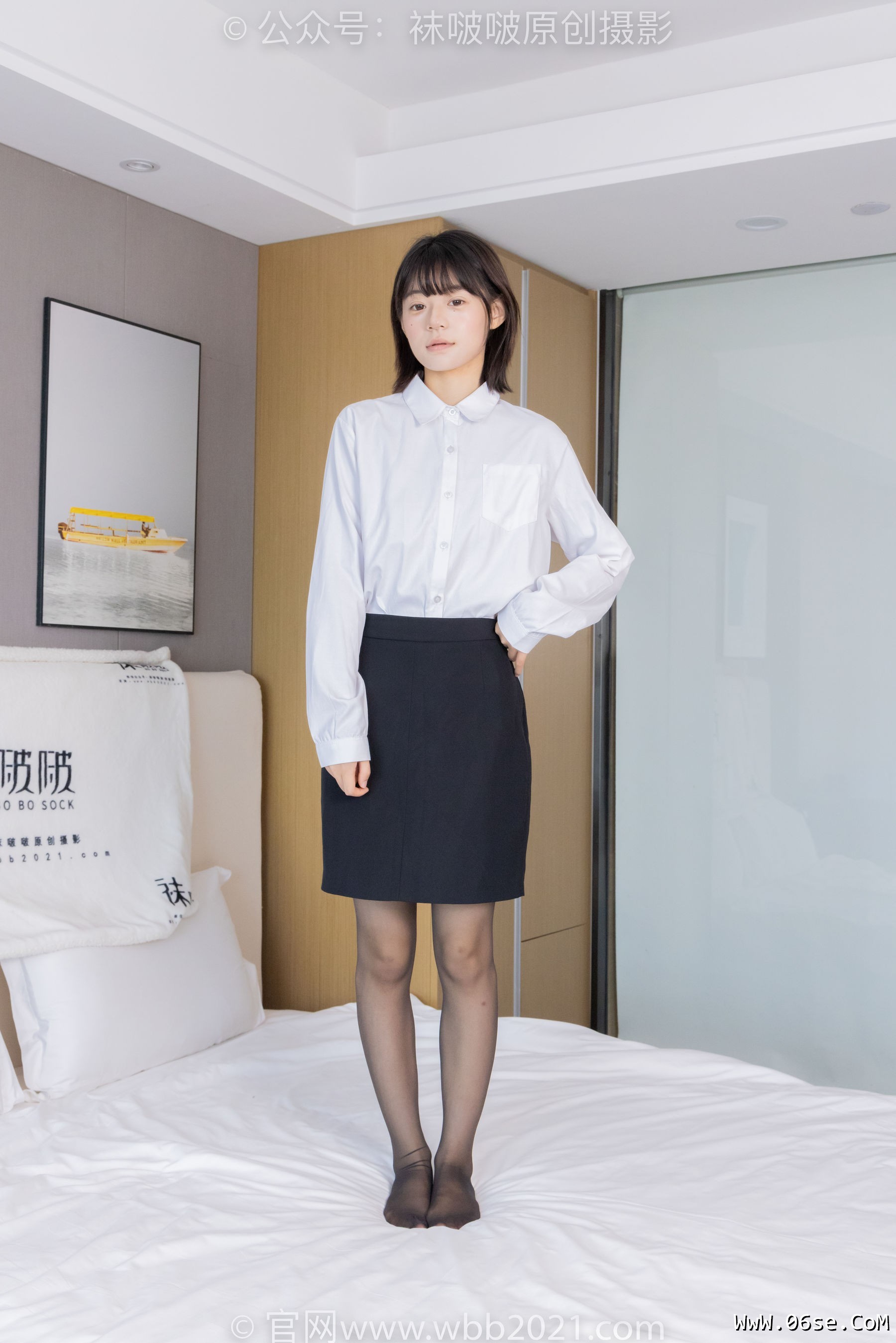 图片[124]-BoBoSocks袜啵啵 No.436 糯米 -OL制服、两双平底鞋、薄黑丝、厚肉丝[150P]-六色网