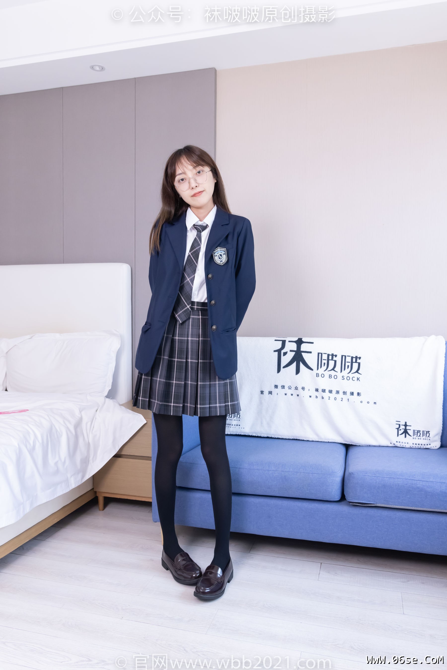 图片[96]-BoBoSocks袜啵啵 No.432 稚予 -皮鞋、厚黑丝、jk制服[184P]-六色网