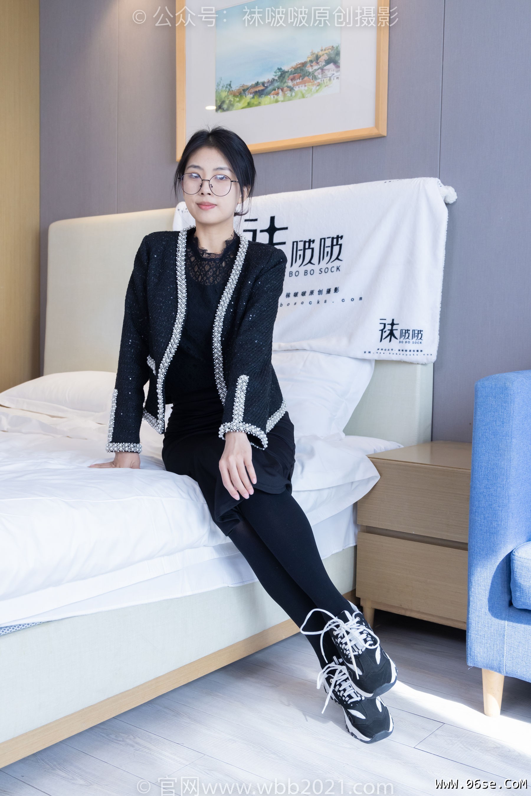图片[190]-BoBoSocks袜啵啵 No.378 奶油 -短靴、运动鞋、厚黑丝、厚灰丝[190P]-六色网
