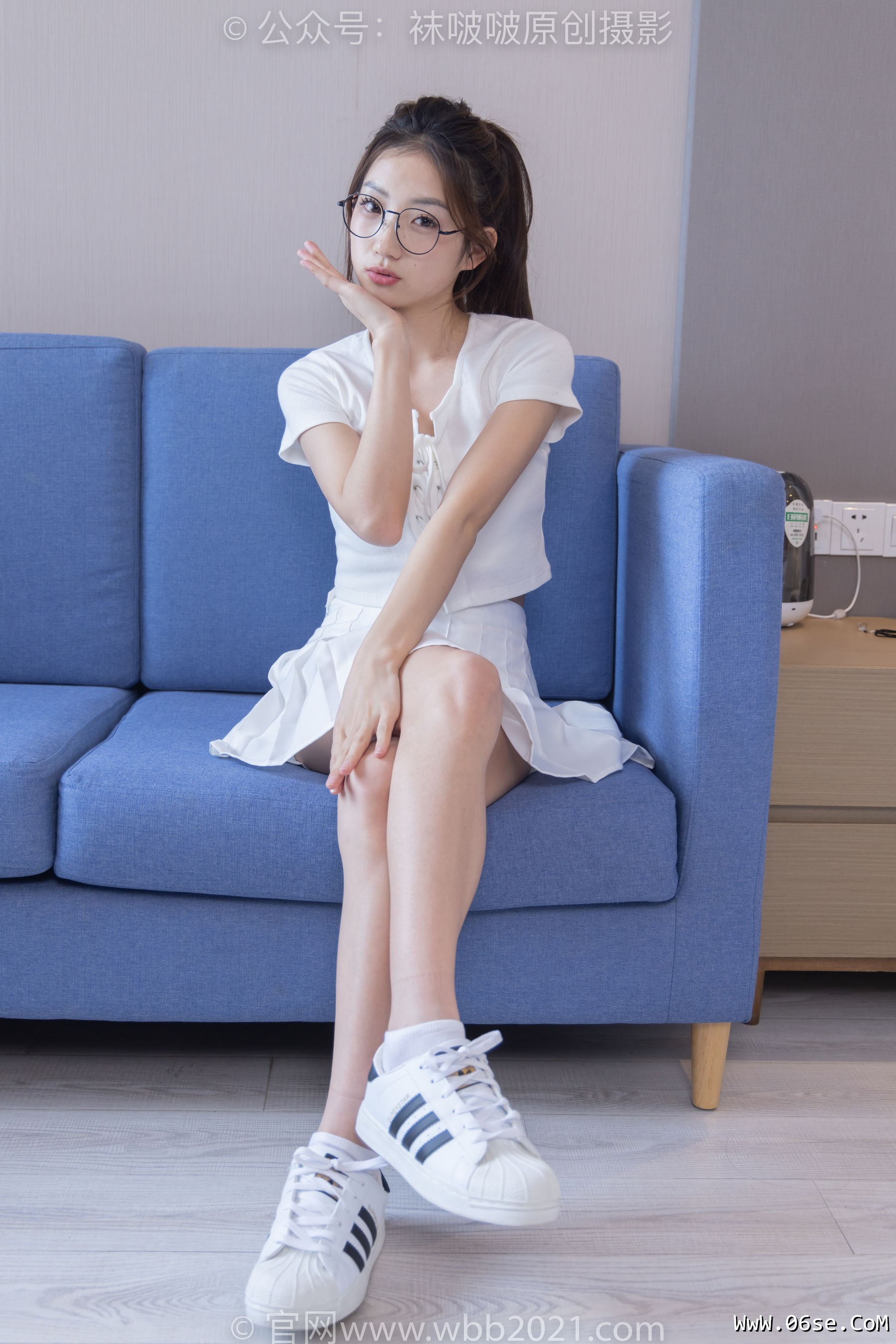 图片[57]-BoBoSocks袜啵啵 No.258 小沫 -贝壳头板鞋、白棉袜[148P]-六色网