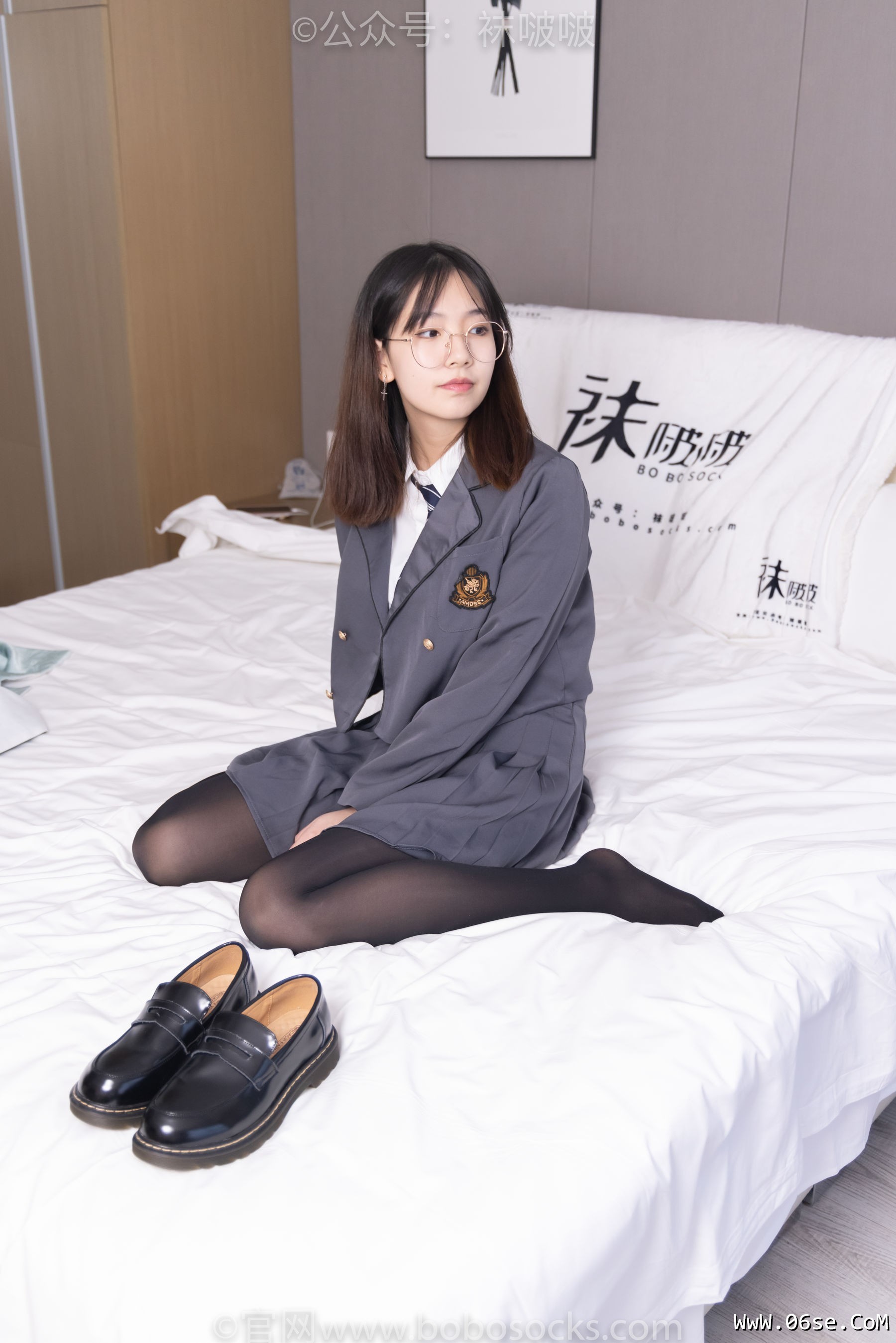图片[85]-BoBoSocks袜啵啵 No.060 小甜豆-JK制服、皮鞋、厚黑丝[131P]-六色网