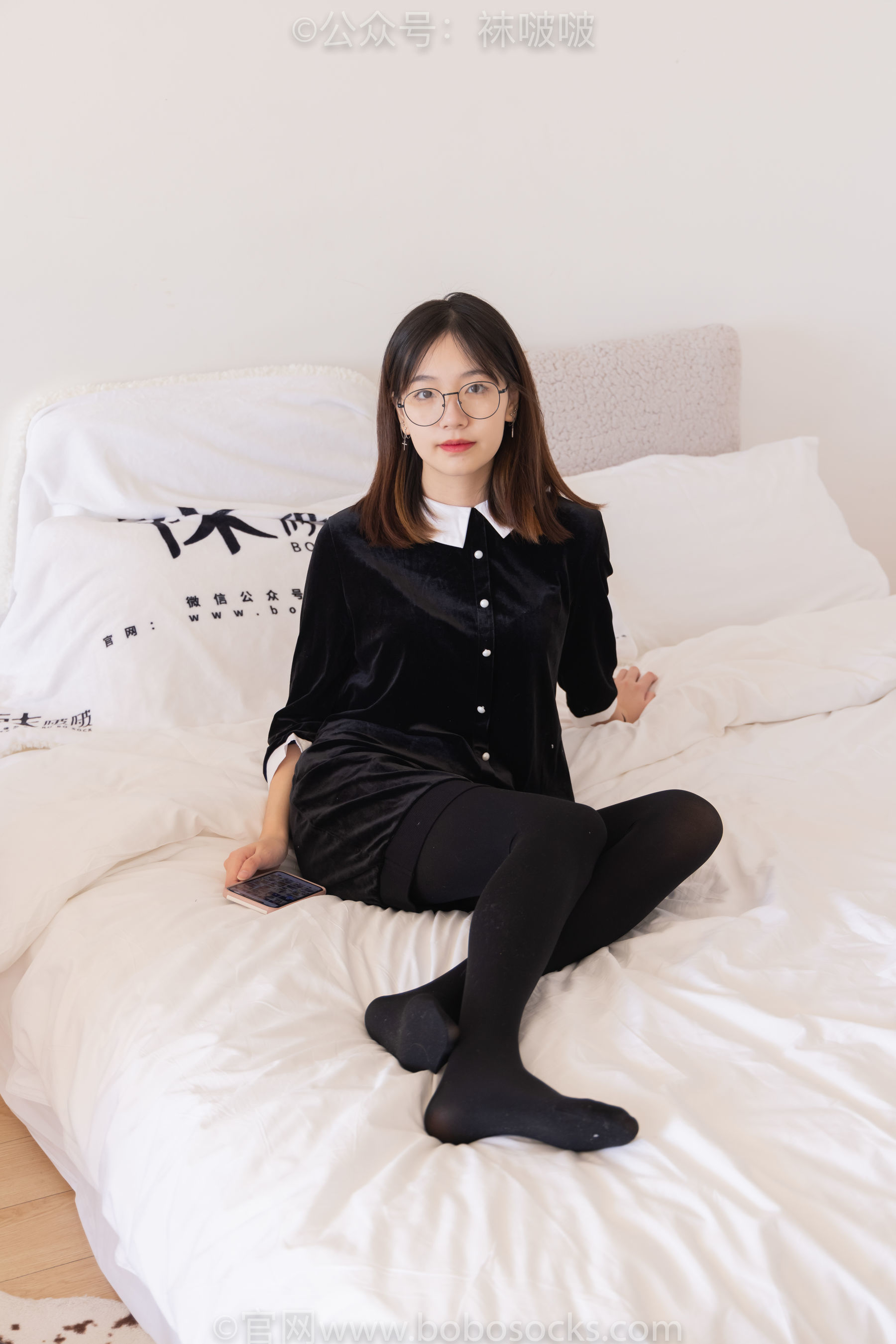 图片[41]-BoBoSocks袜啵啵 No.053 小甜豆-皮鞋、厚黑丝、黑色蕾丝船袜[140P]-六色网