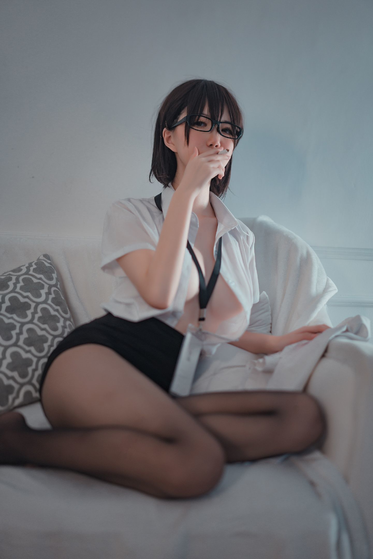 图片[36]-鬼马少女阿薰kaOri 黑丝OL[39P]-六色网
