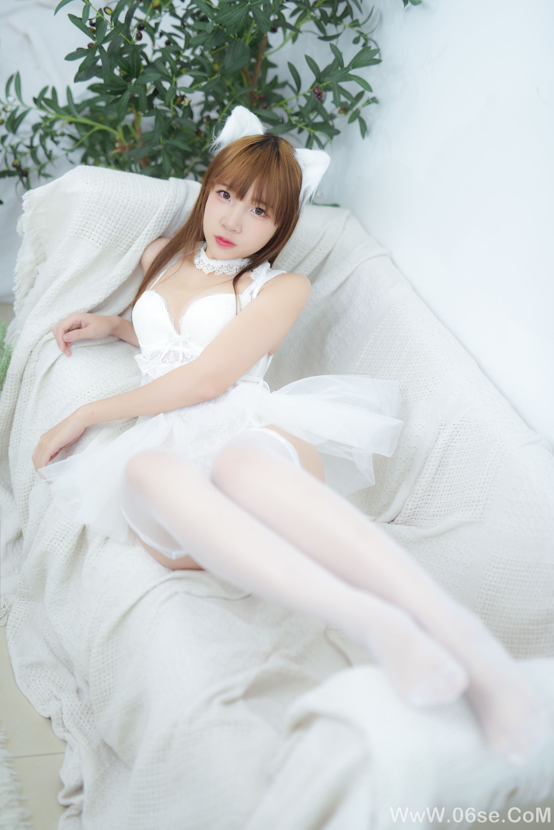 图片[11]-人气Coser二佐Nisa 宠物少女 私房白婚纱[28P]-六色网