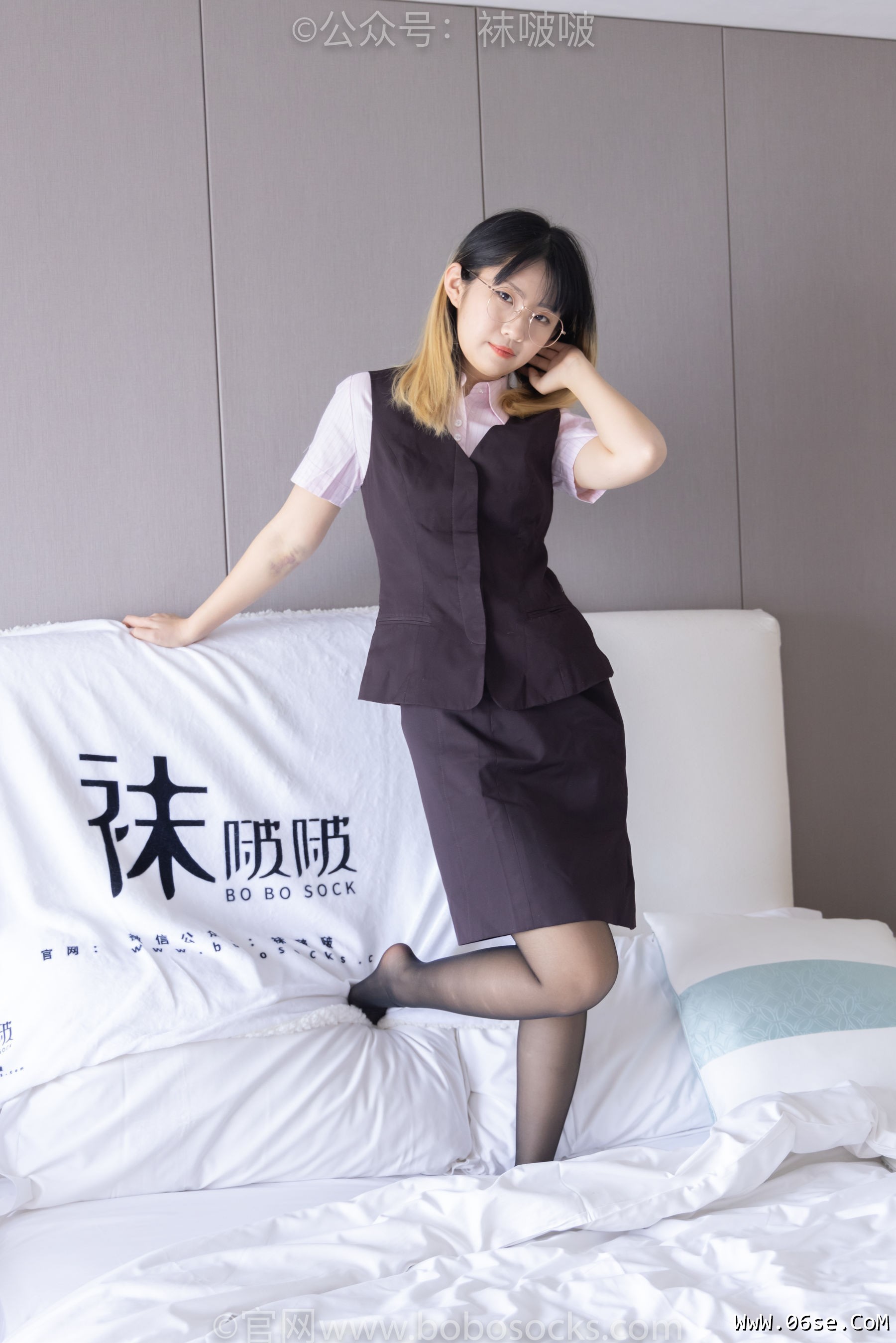 图片[112]-BoBoSocks袜啵啵 No.065 砂糖-招行制服、高跟鞋、黑丝[140P]-六色网