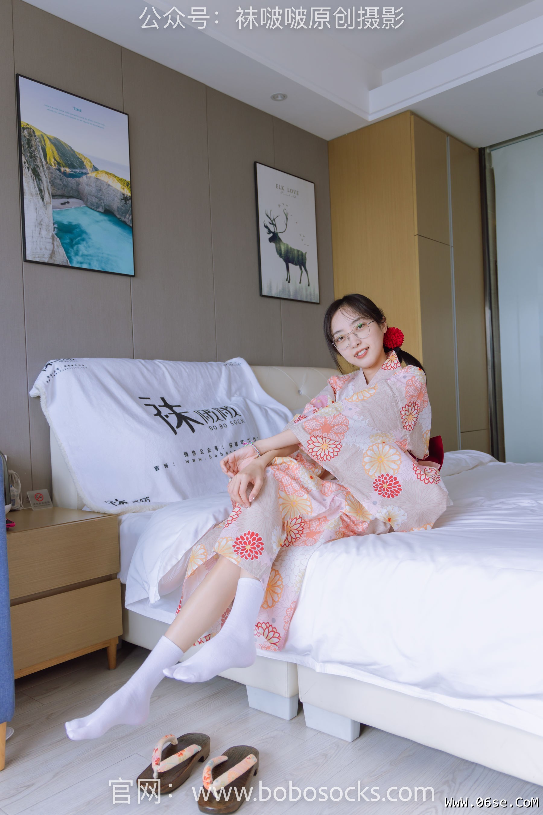 图片[126]-BoBoSocks袜啵啵 No.137 稚予-木屐、分指白棉袜、裸足、和风浴衣[170P]-六色网