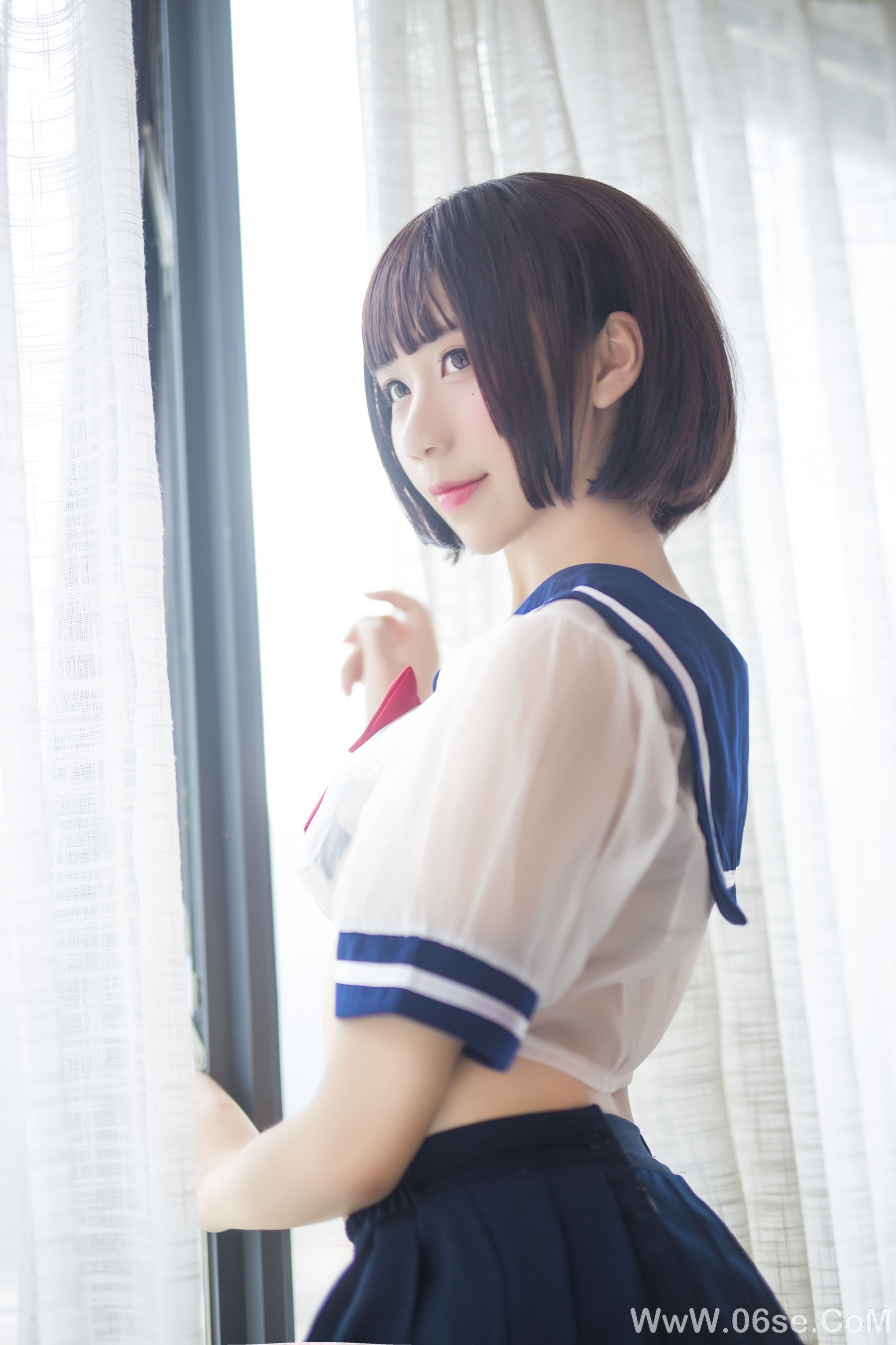 图片[6]-动漫博主九曲Jean JK透明制服[21P]-六色网