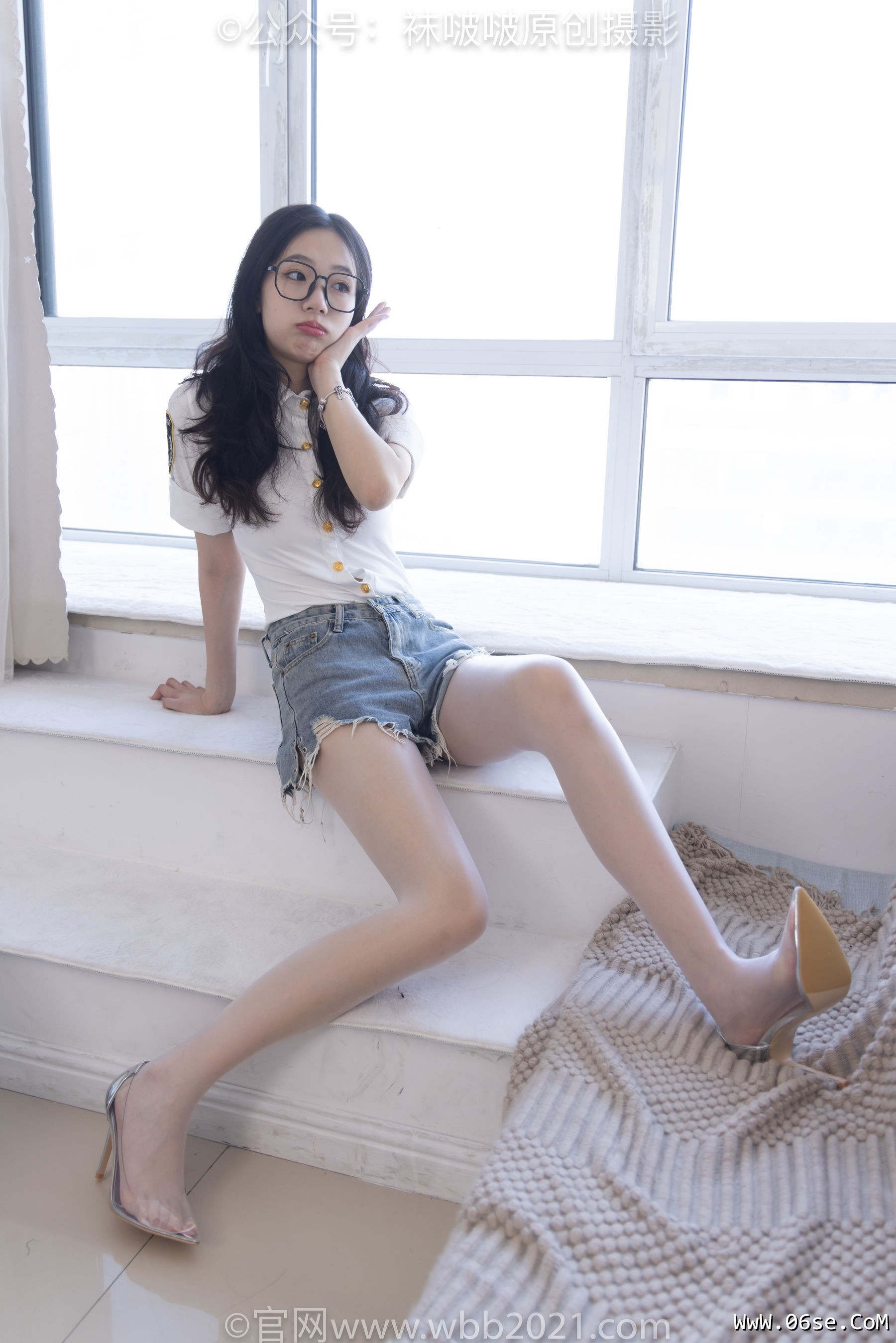 图片[108]-BoBoSocks袜啵啵 No.433 小甜豆 -透明高跟、白丝、穿鞋往鞋里倒酸奶[149P]-六色网