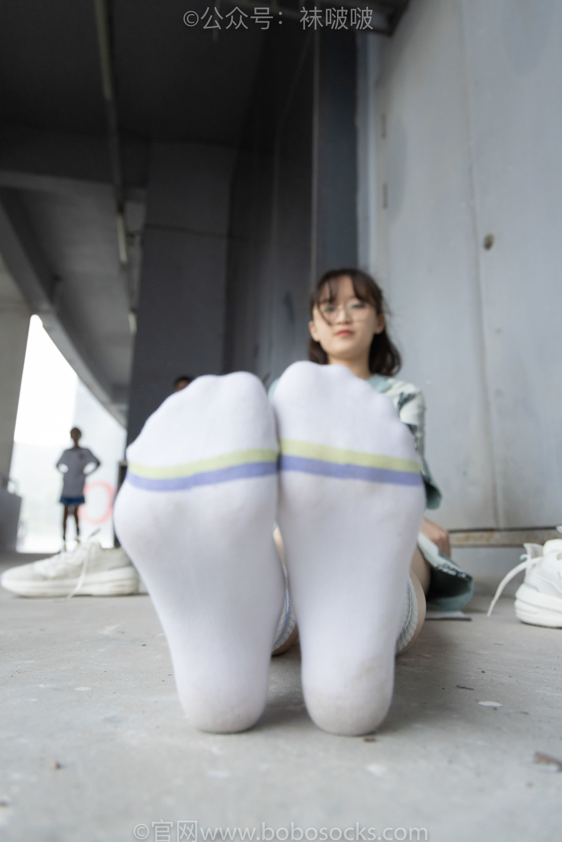 图片[86]-BoBoSocks袜啵啵 No.025 熊熊-安踏运动鞋、白色棉袜、裸足[146P]-六色网