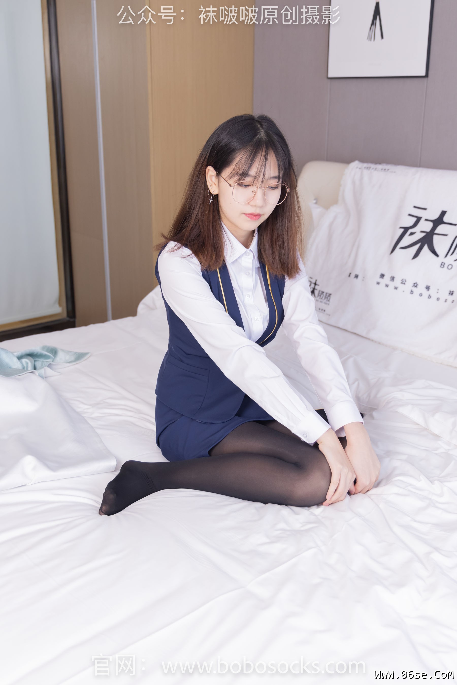 图片[85]-BoBoSocks袜啵啵 No.132 小甜豆-aj1板鞋、蓝色短靴、厚黑丝、厚红丝[145P]-六色网