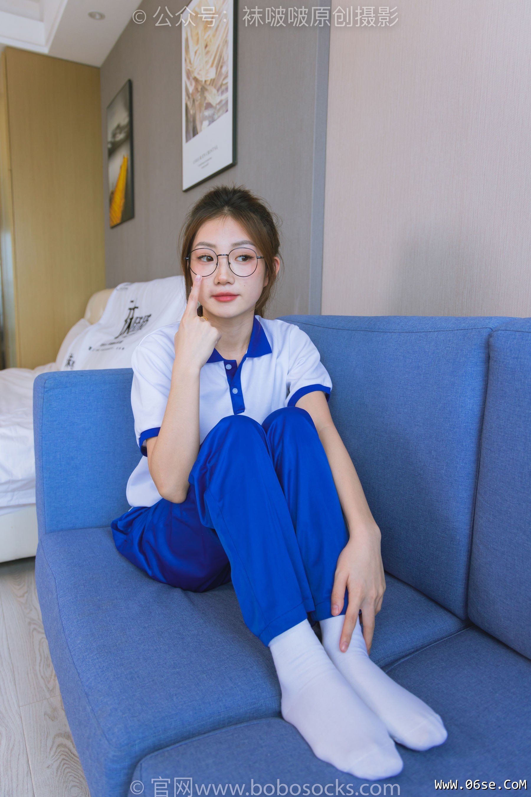 图片[105]-BoBoSocks袜啵啵 No.193 小沫-贝壳头板鞋、白棉袜、肉丝、校服裤里丝[140P]-六色网