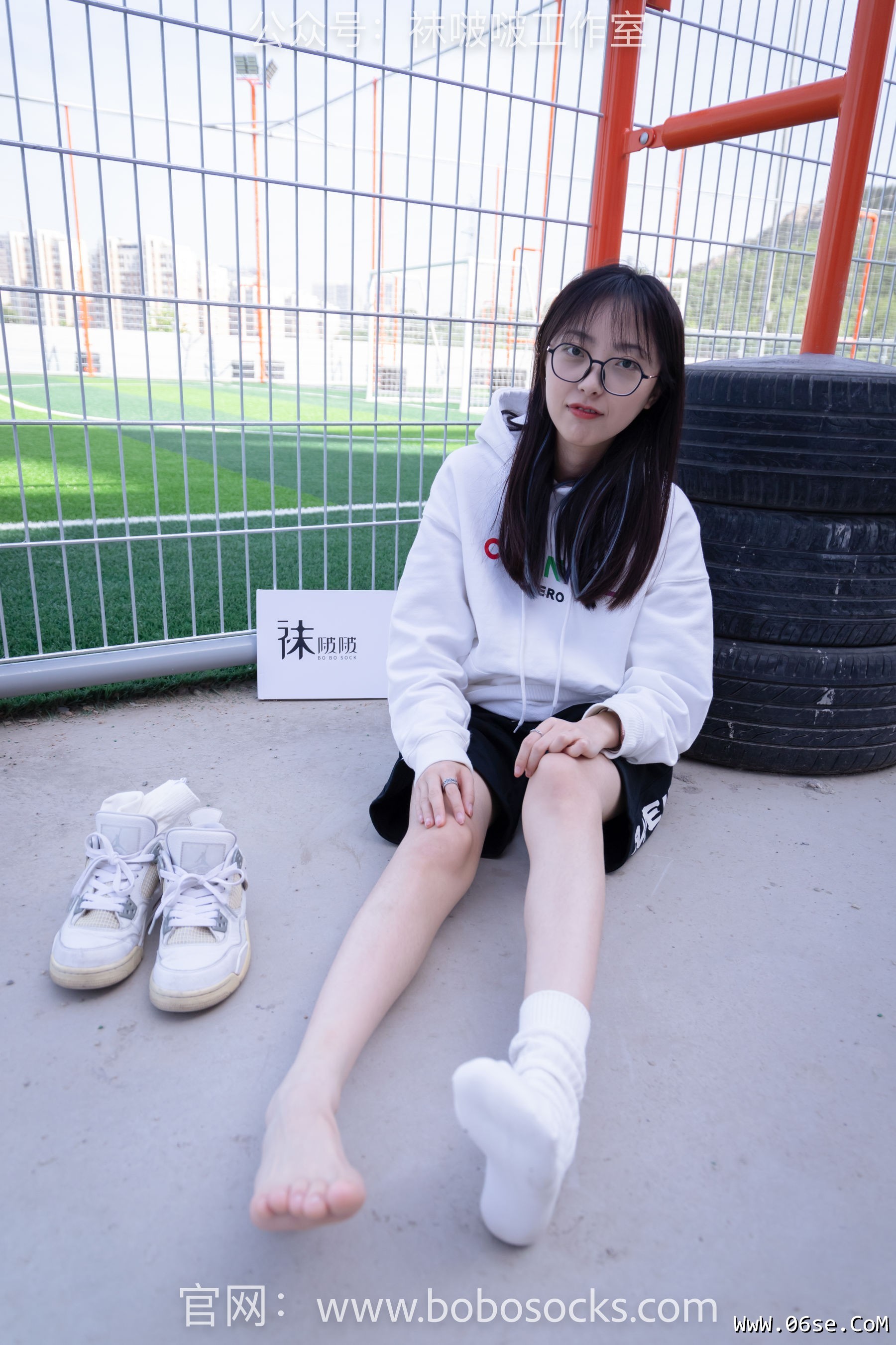 图片[104]-BoBoSocks袜啵啵 No.103 稚予-AJ篮球鞋、白棉袜、裸足[134P]-六色网