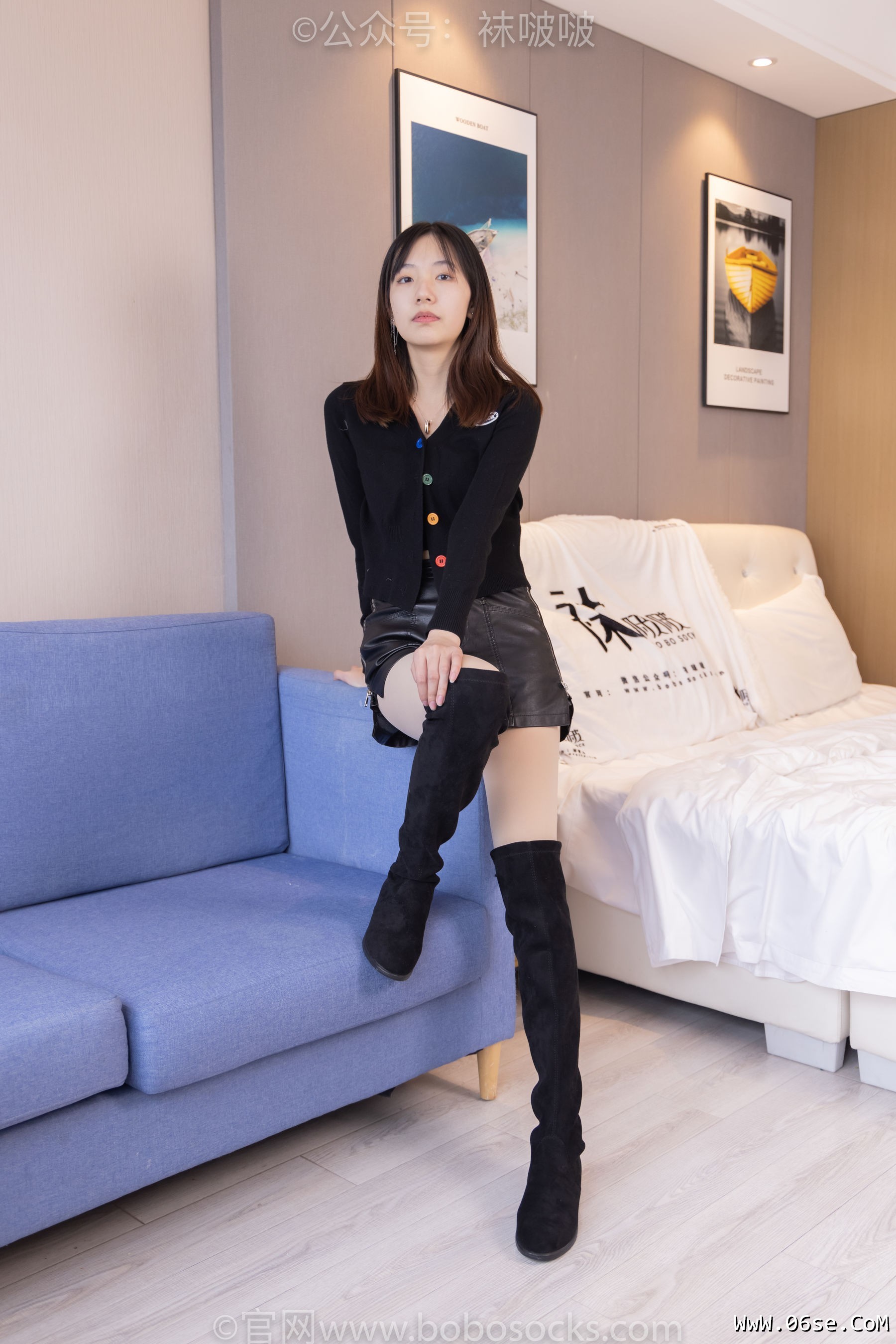 图片[71]-BoBoSocks袜啵啵 No.072 小甜豆-两双长靴、厚黑丝、厚肉丝[144P]-六色网