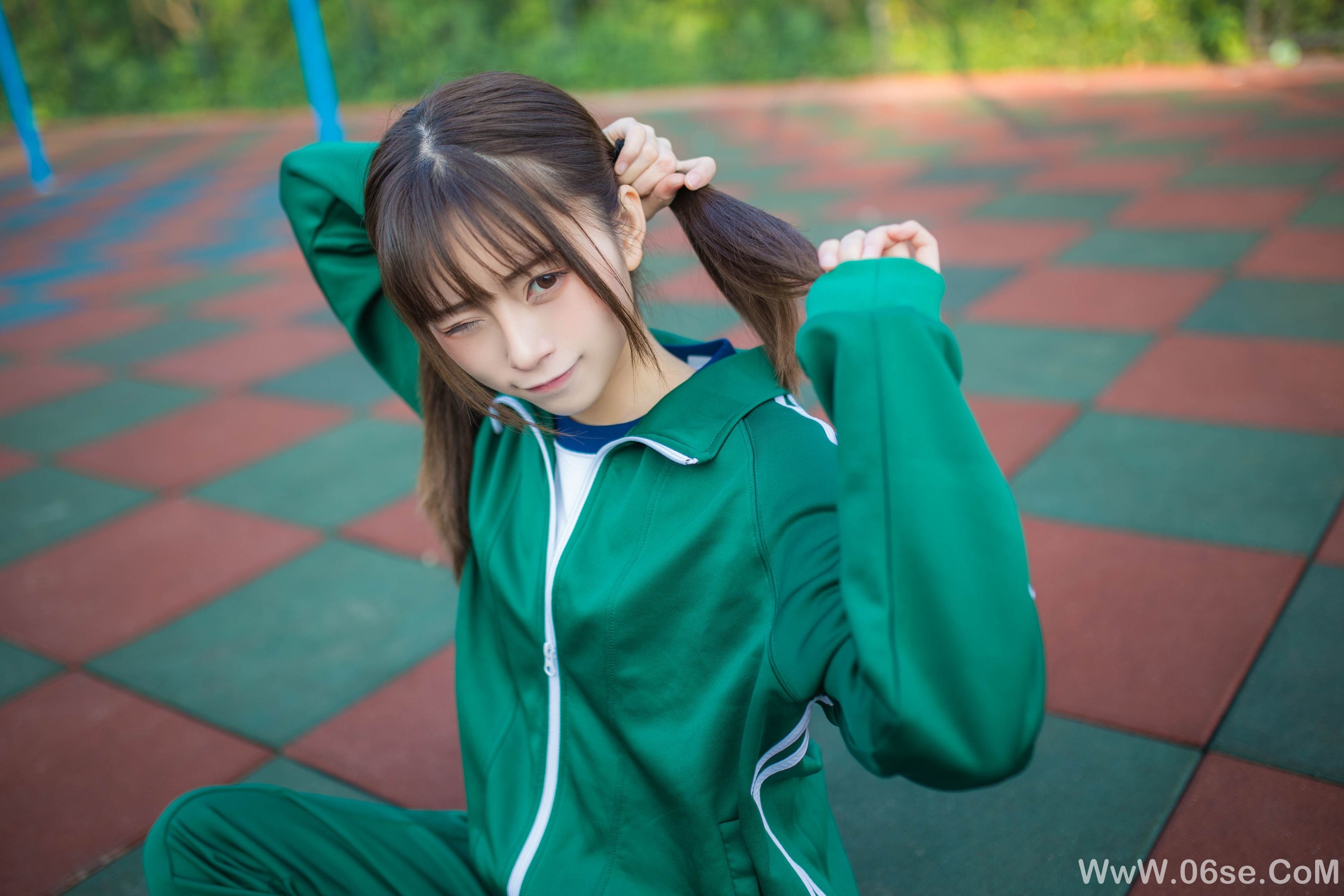 图片[18]-动漫博主Kitaro_绮太郎 绿色运动服女孩[18P]-六色网