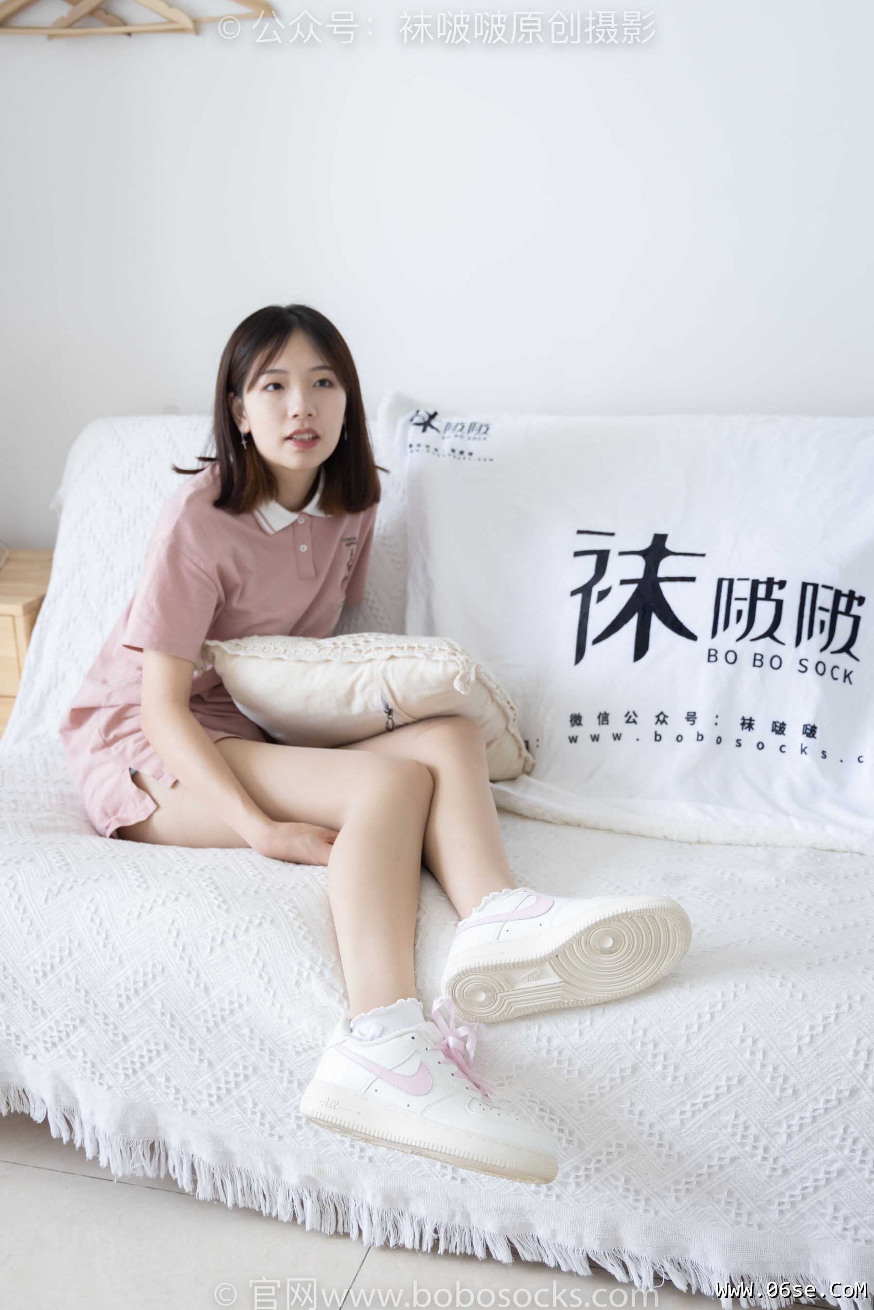 图片[49]-BoBoSocks袜啵啵 No.163 小甜豆-空军一号板鞋、白棉袜、肉丝[135P]-六色网