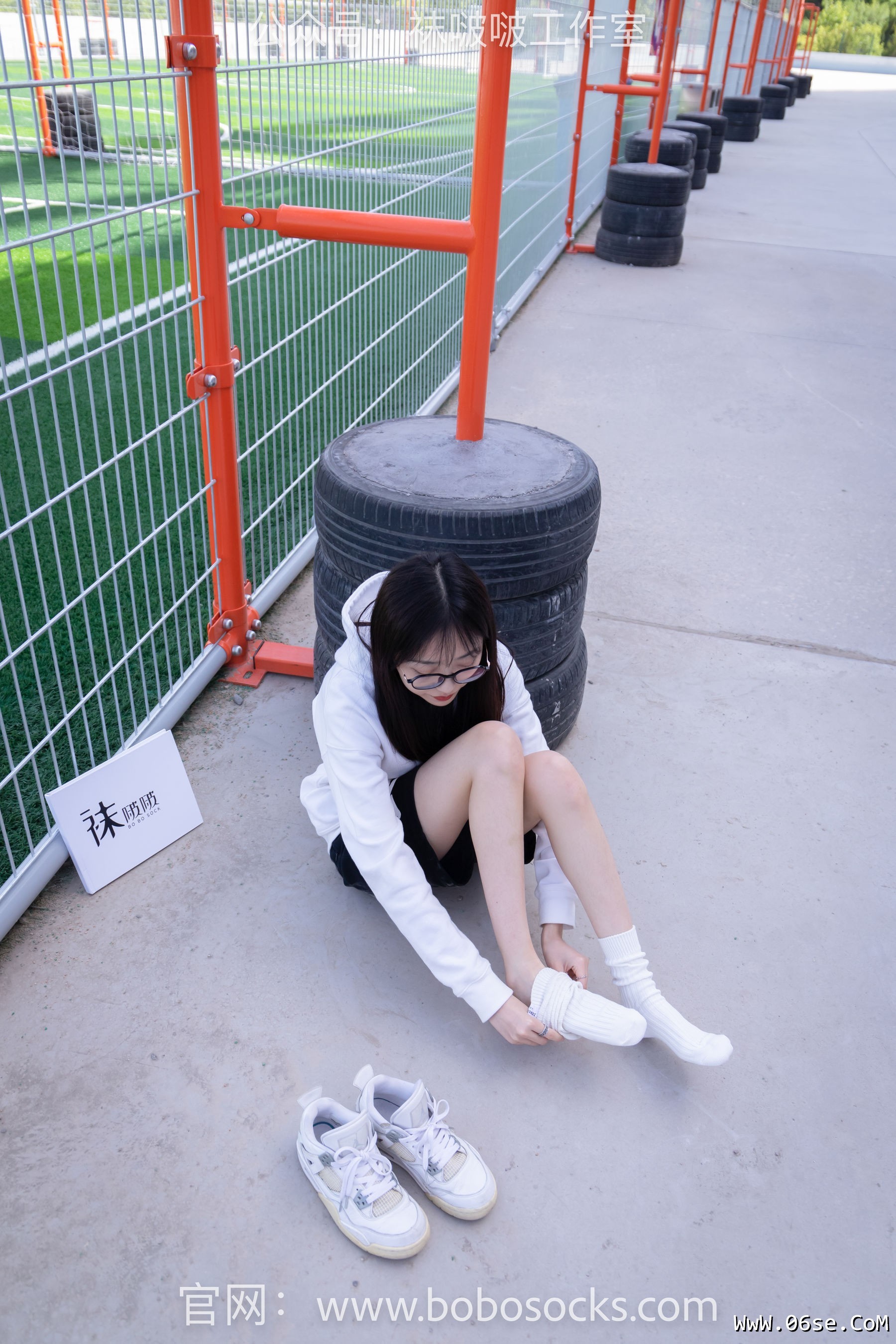 图片[91]-BoBoSocks袜啵啵 No.103 稚予-AJ篮球鞋、白棉袜、裸足[134P]-六色网