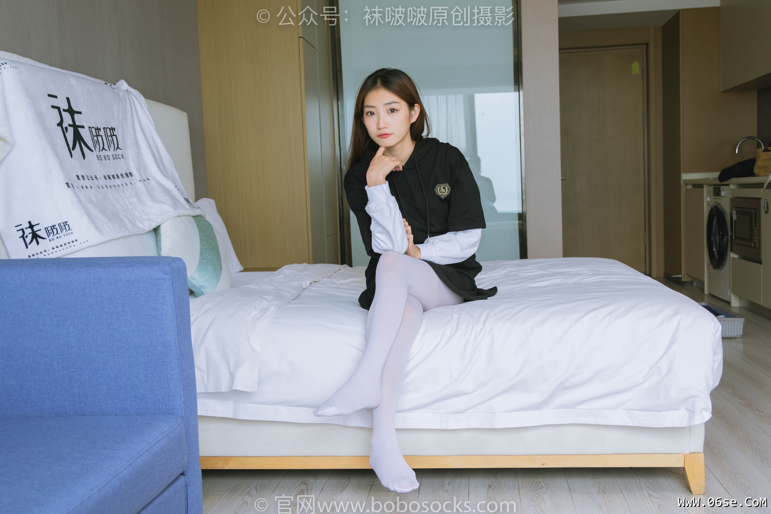 图片[93]-BoBoSocks袜啵啵 No.214 小沫 -黑色运动鞋、厚白丝[142P]-六色网