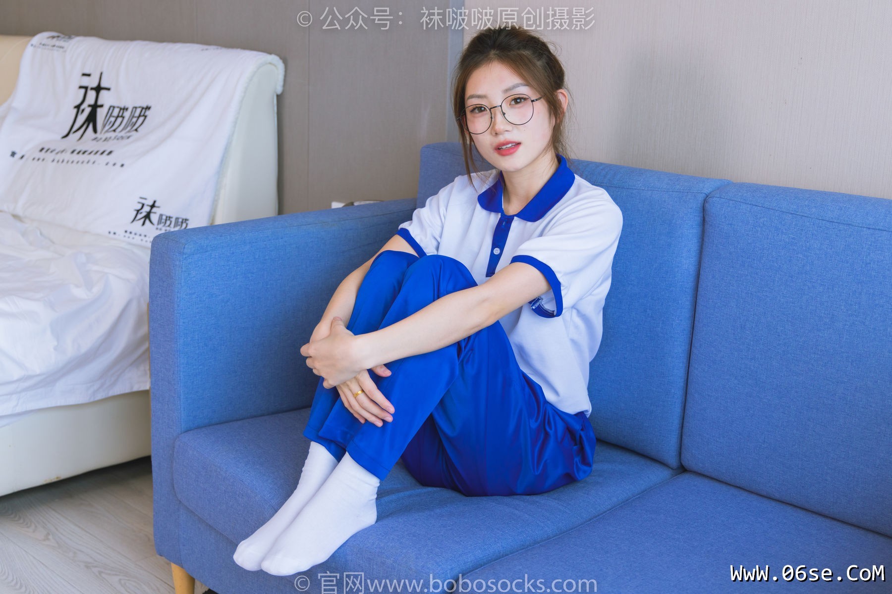图片[82]-BoBoSocks袜啵啵 No.193 小沫-贝壳头板鞋、白棉袜、肉丝、校服裤里丝[140P]-六色网