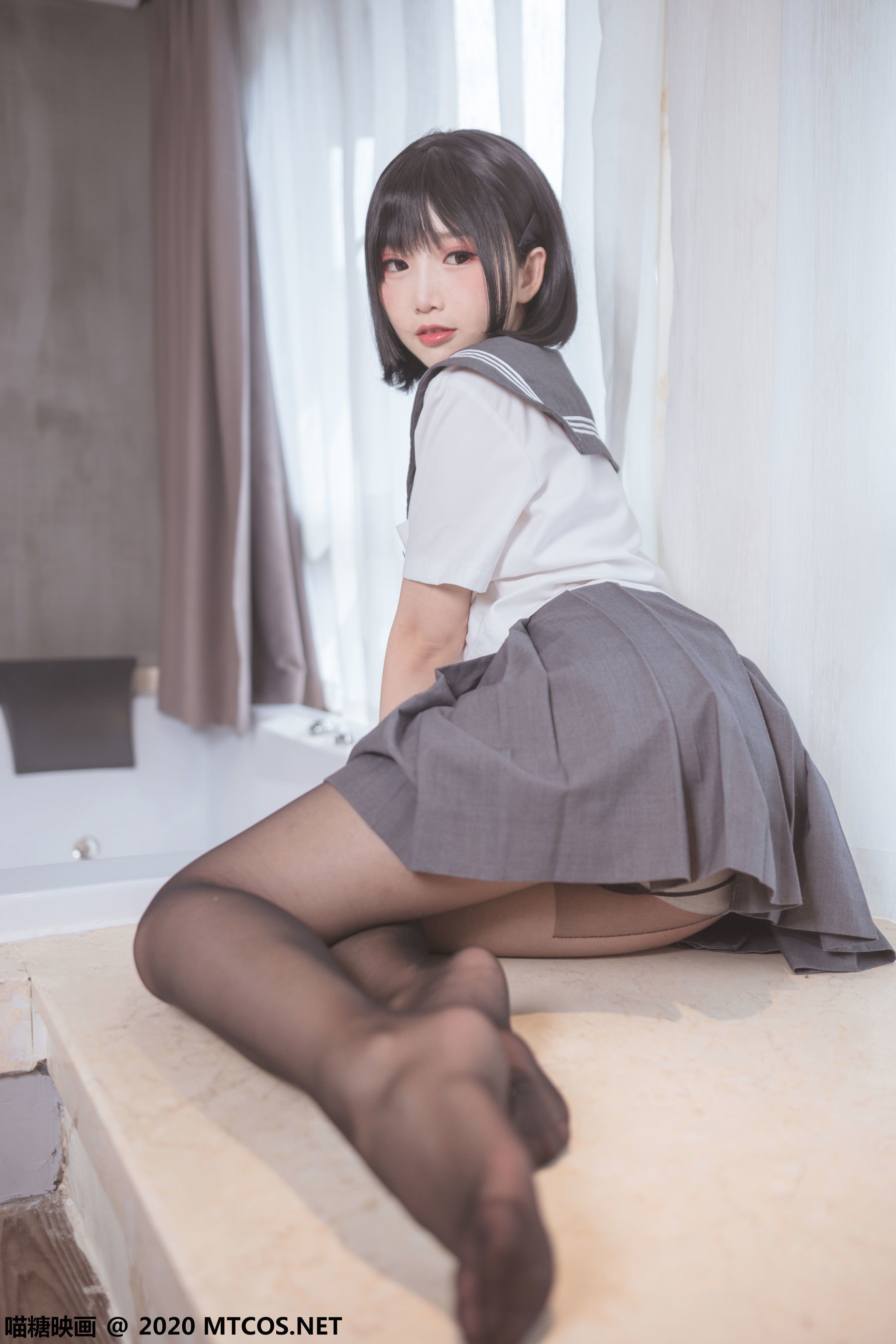 图片[4]-[喵糖映画] JKL.017 黑丝JK制服 [21P]-六色网