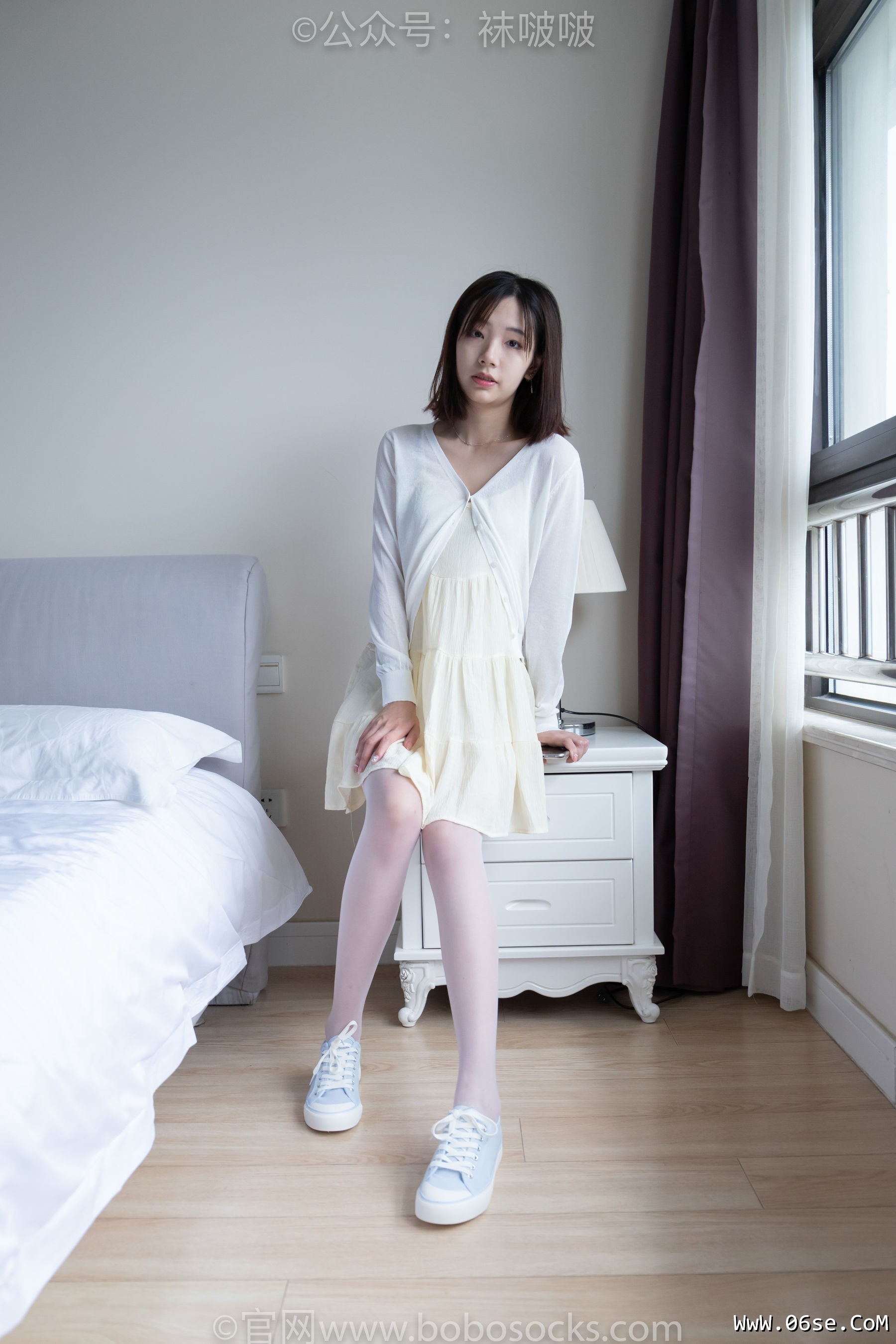 图片[4]-BoBoSocks袜啵啵 No.005 小甜豆-帆布鞋、薄白丝[133P]-六色网
