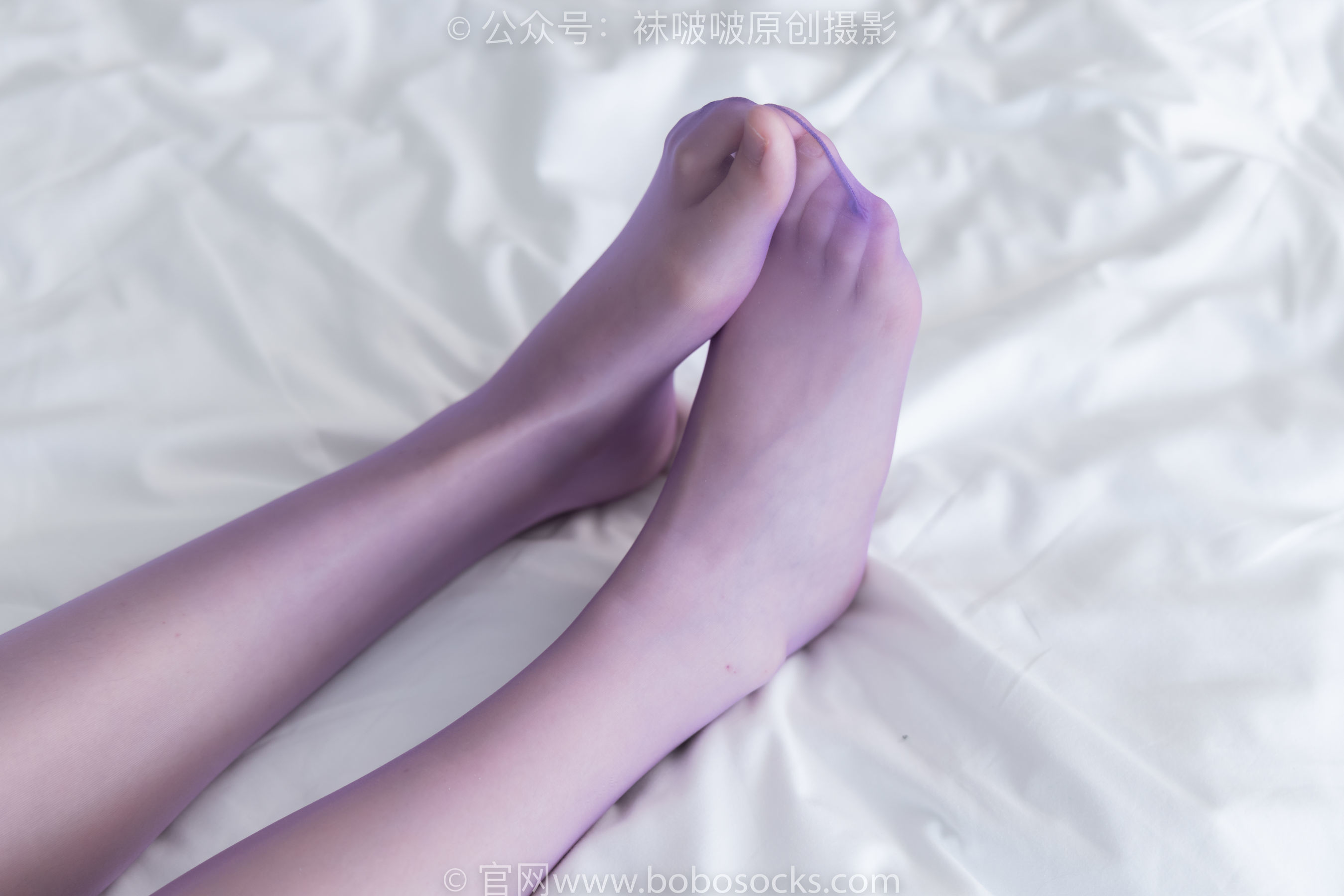 图片[25]-BoBoSocks袜啵啵 No.205 小甜 豆-白色高跟鞋、紫色油亮丝袜[140P]-六色网