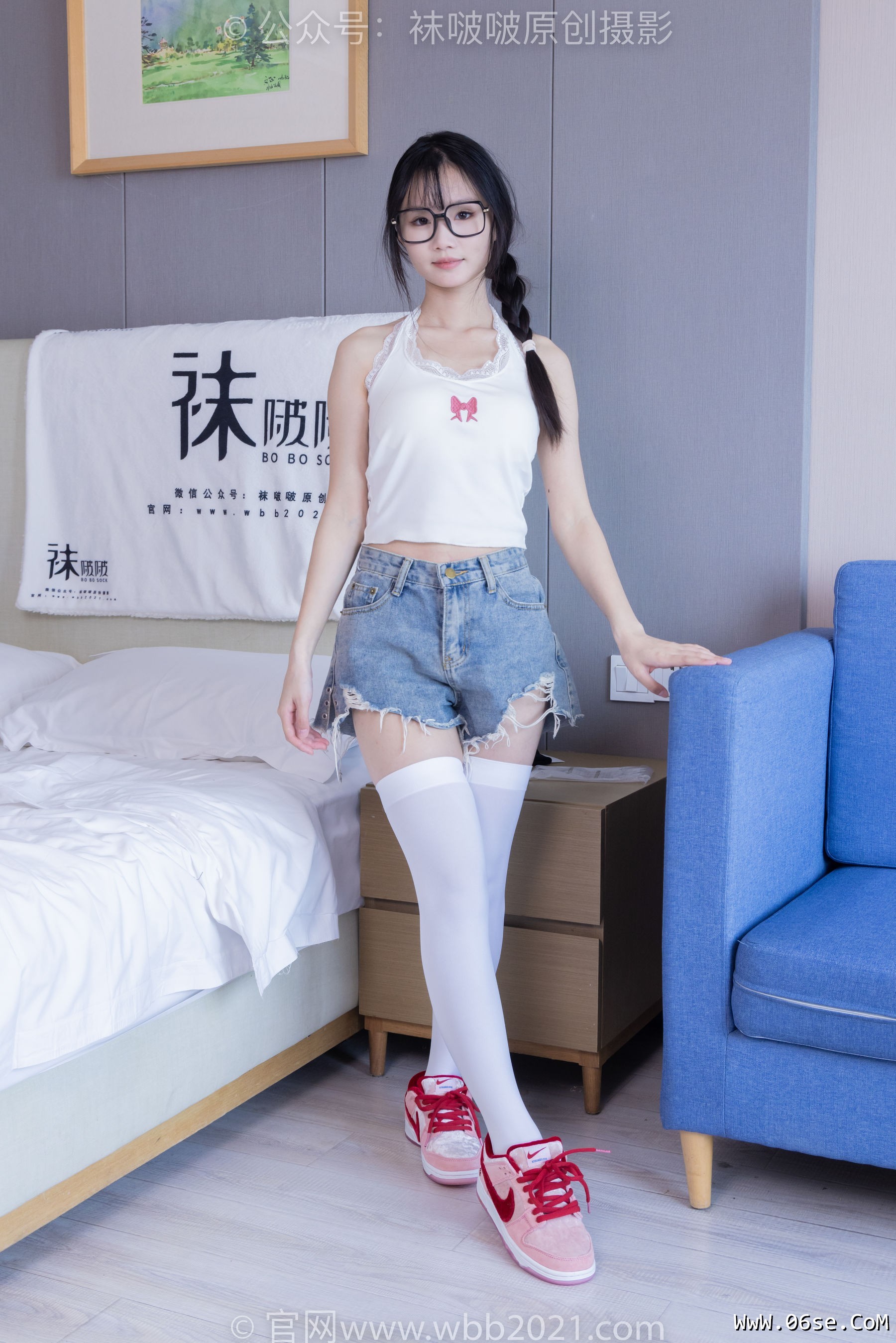 图片[142]-BoBoSocks袜啵啵 No.390 甜甜圈 -板鞋、厚黑丝大腿袜、厚白丝大腿袜[148P]-六色网